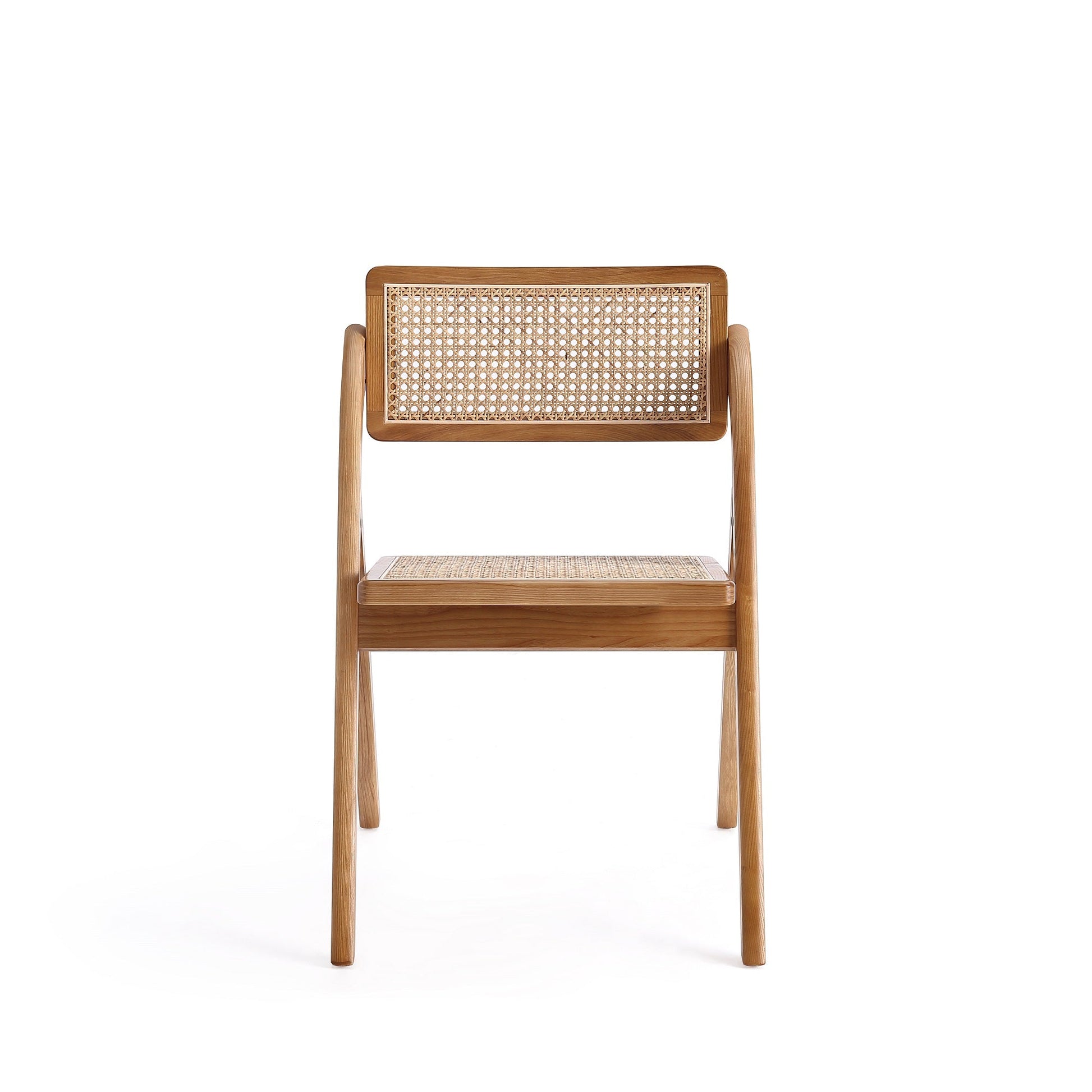 Lambinet Folding Dining Chair in Nature Cane (set of 4) - Ornate Home