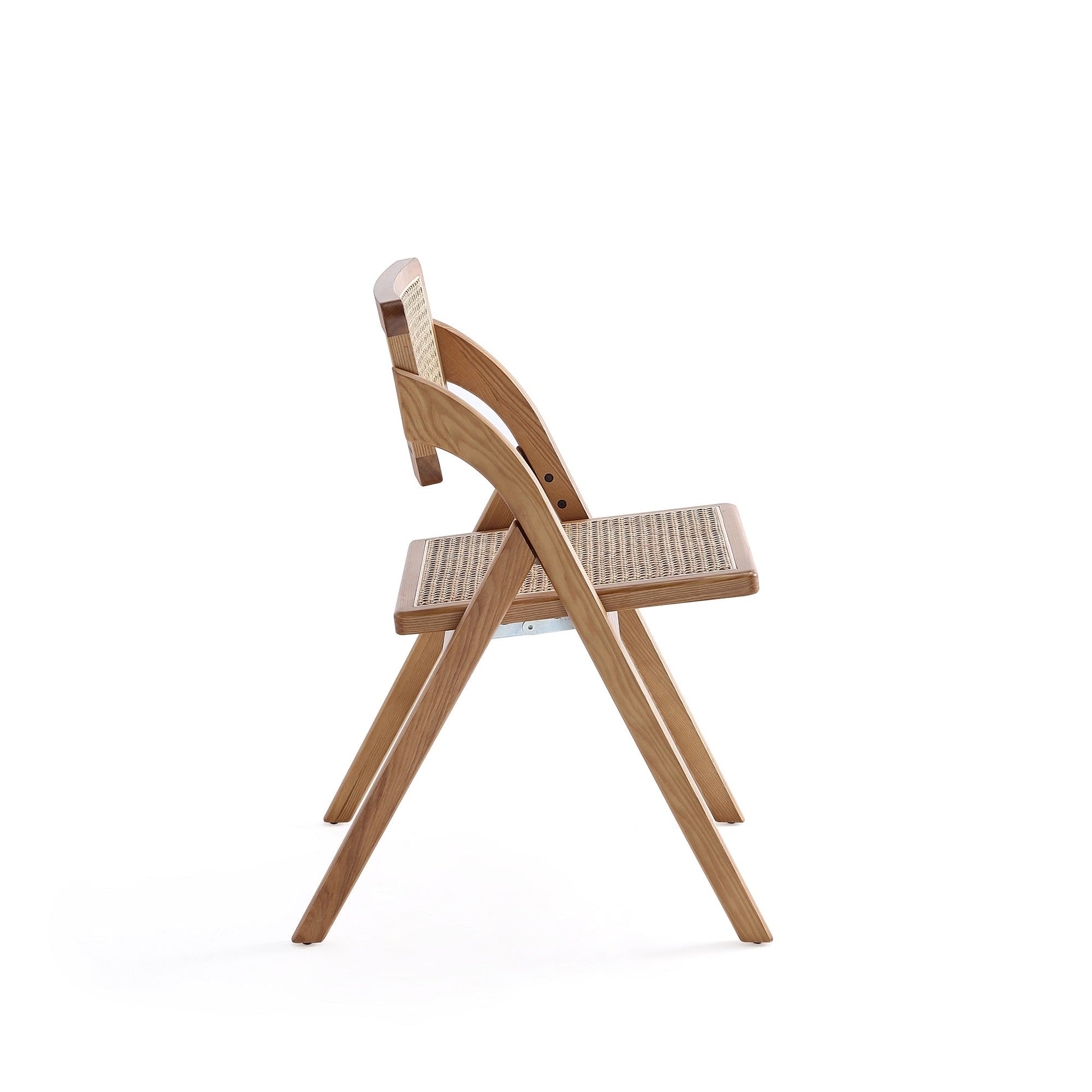 Lambinet Folding Dining Chair in Nature Cane (set of 4) - Ornate Home