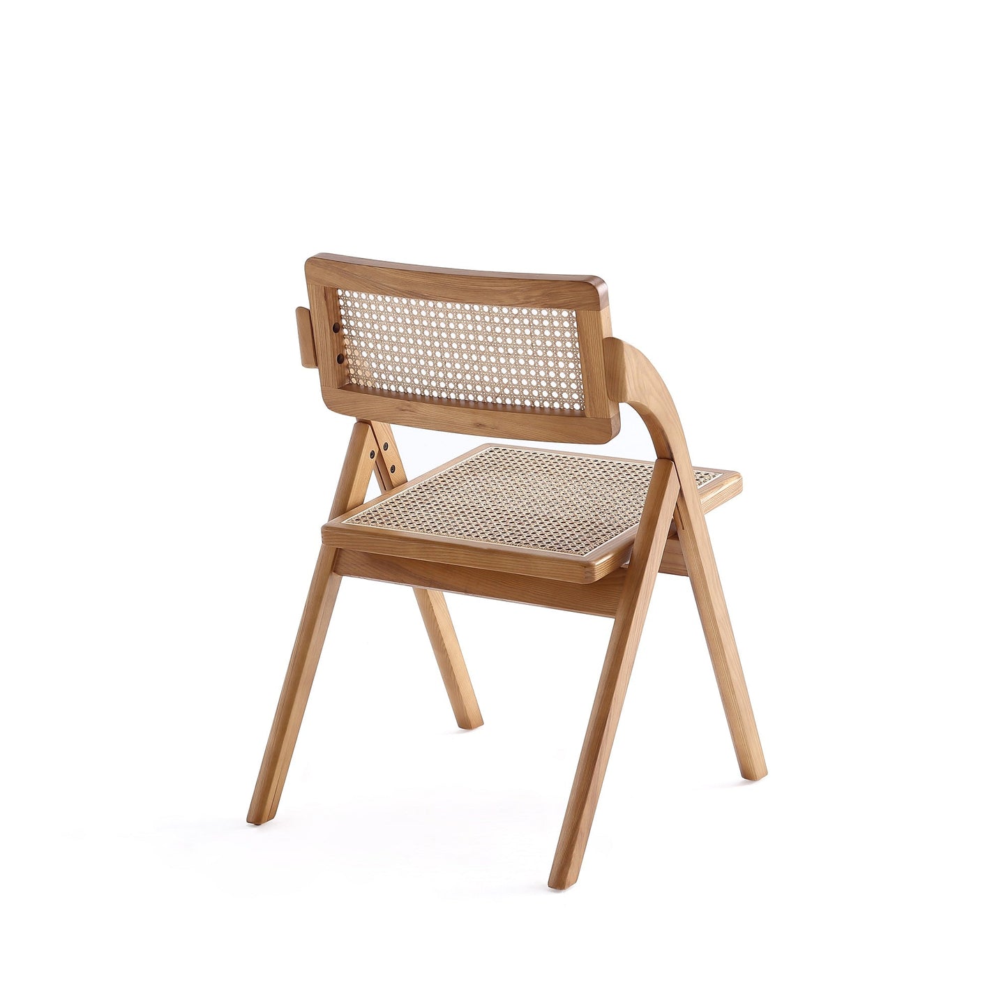 Lambinet Folding Dining Chair in Nature Cane (set of 4) - Ornate Home
