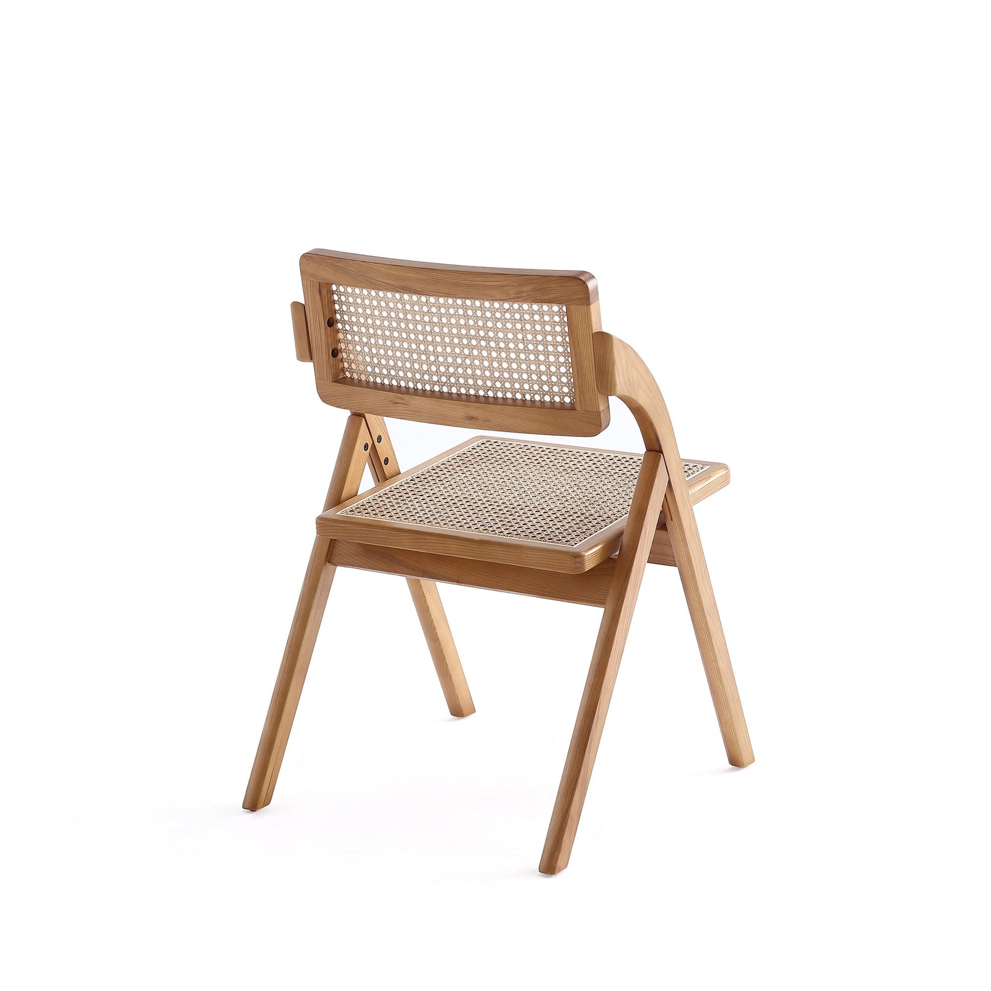 Lambinet Folding Dining Chair in Nature Cane (set of 4) - Ornate Home