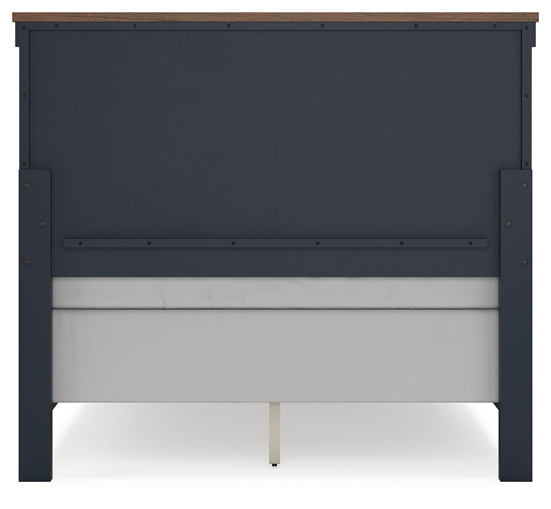 Landocken Brown/Blue Full Panel Youth Bed- Viva Furn