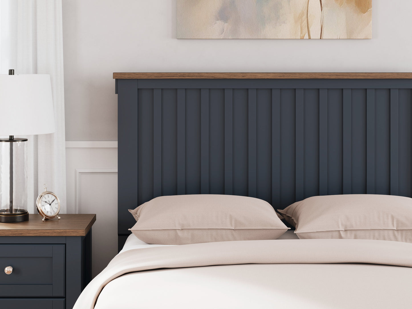 Landocken Brown/Blue Full Panel Youth Bed- Viva Furn