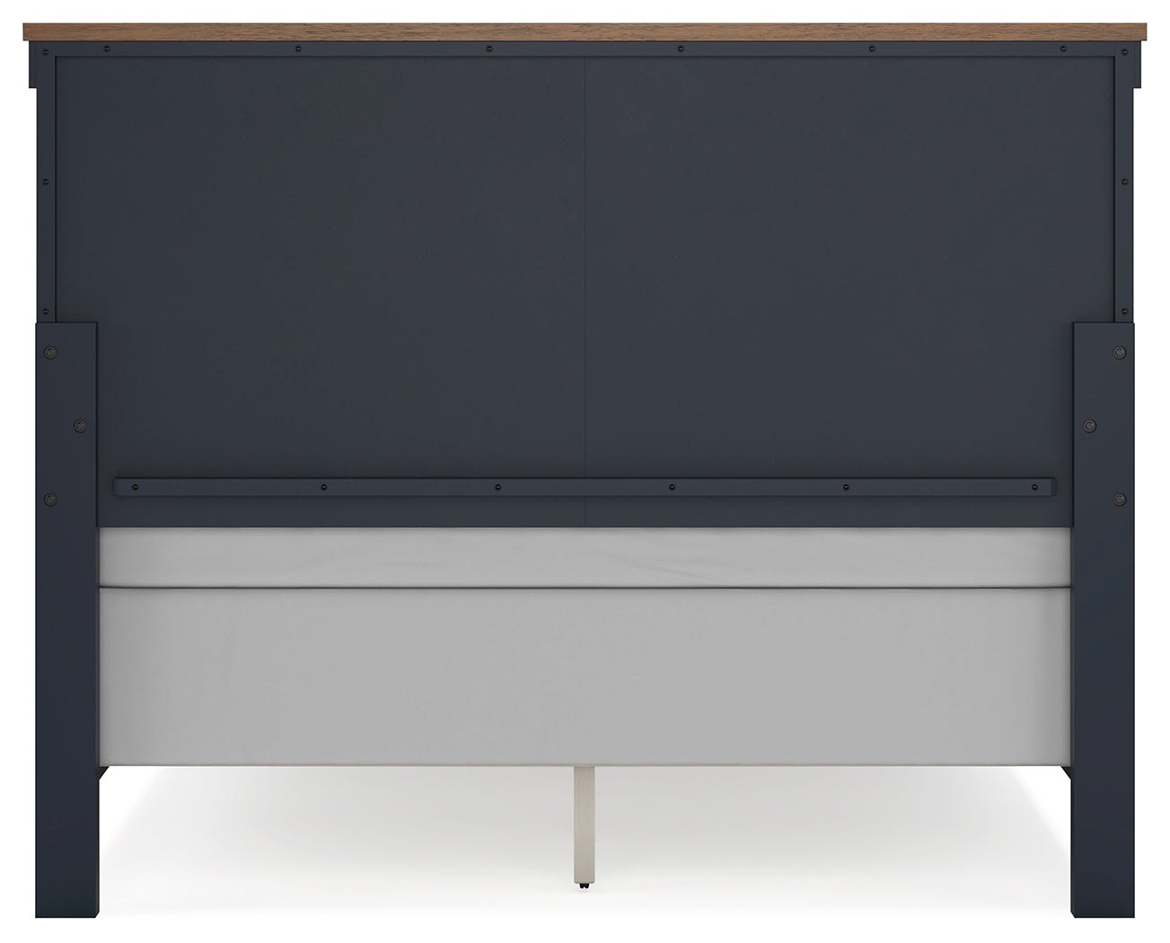 Landocken Brown/Blue Queen Panel Bed- Viva Furn