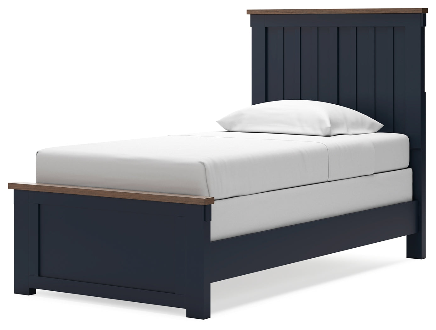 Landocken Brown/Blue Twin Panel Youth Bed- Viva Furn