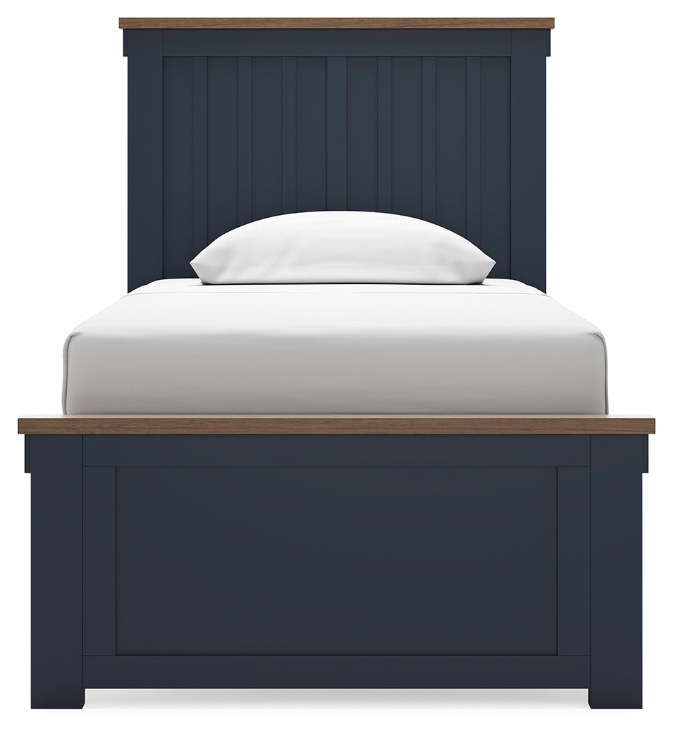 Landocken Brown/Blue Twin Panel Youth Bed- Viva Furn