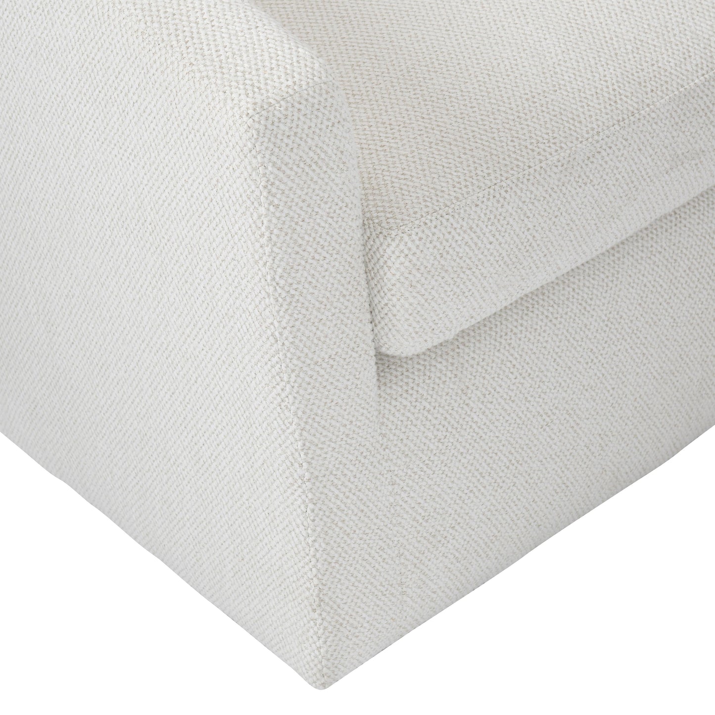 Landry White/Cream Fabric Swivel Chair - Ornate Home