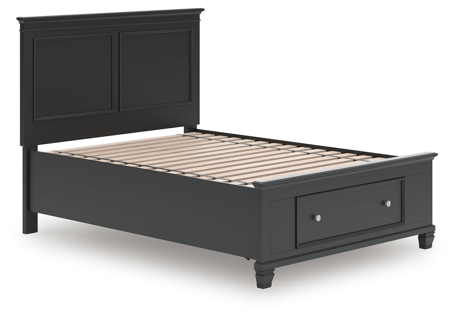 Lanolee Black Full Panel Storage Bed- Viva Furn