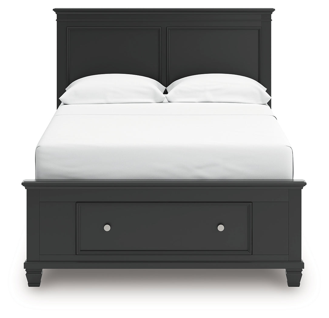 Lanolee Black Full Panel Storage Bed- Viva Furn