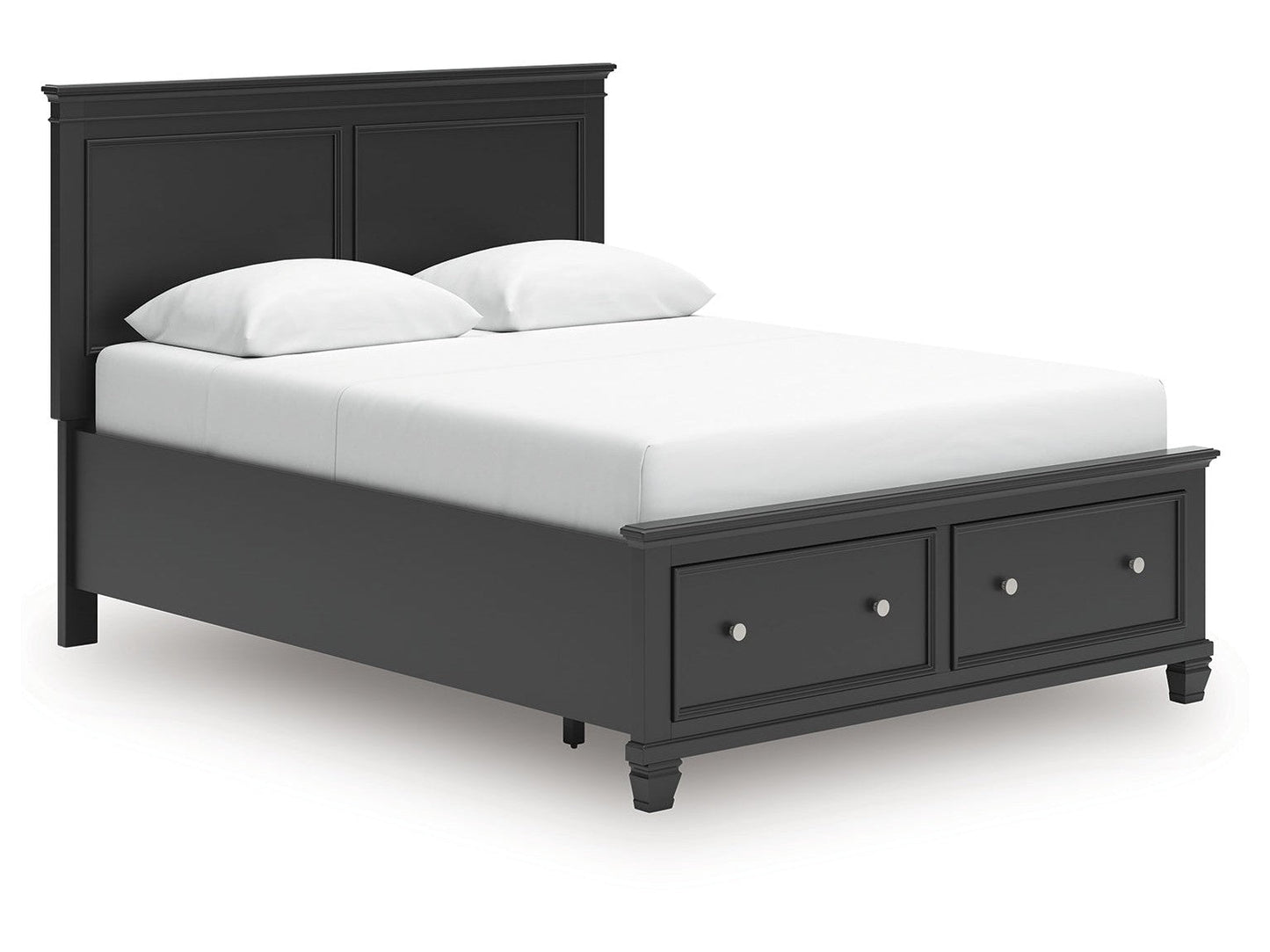 Lanolee Black Queen Panel Storage Bed- Viva Furn