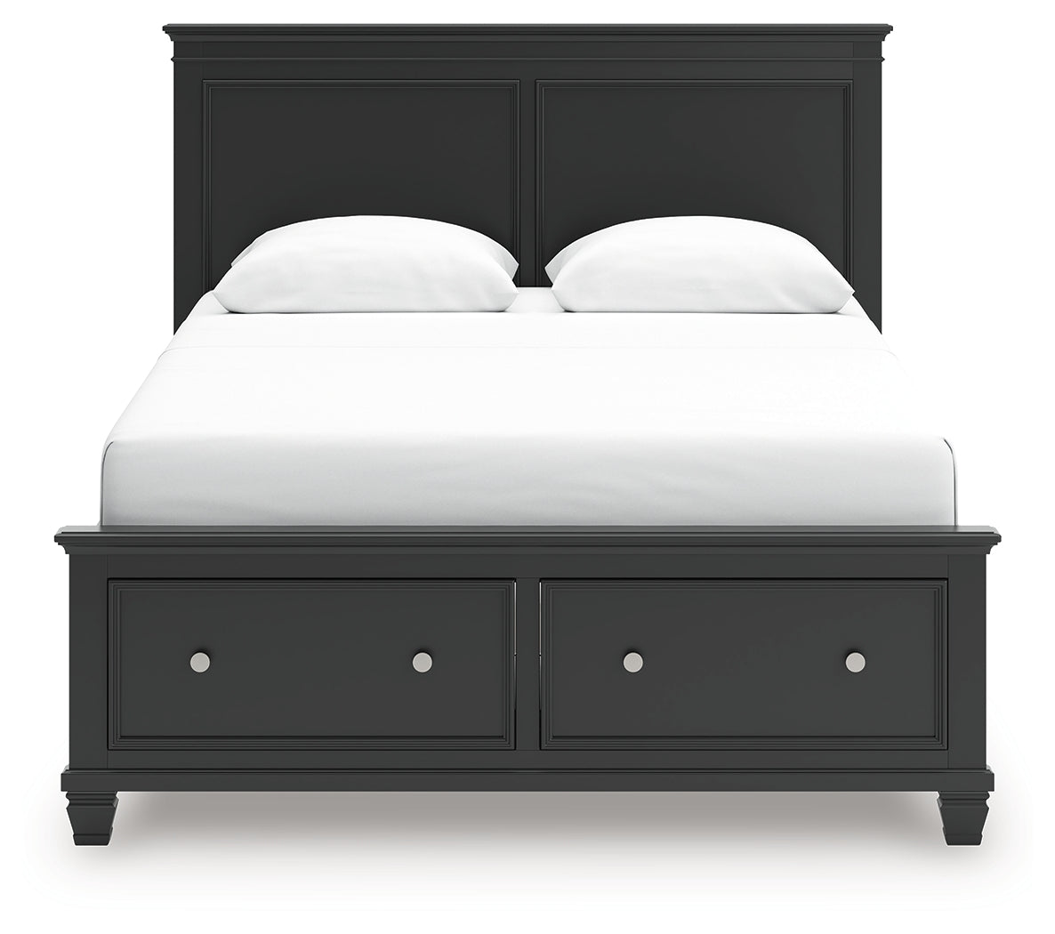 Lanolee Black Queen Panel Storage Bed- Viva Furn