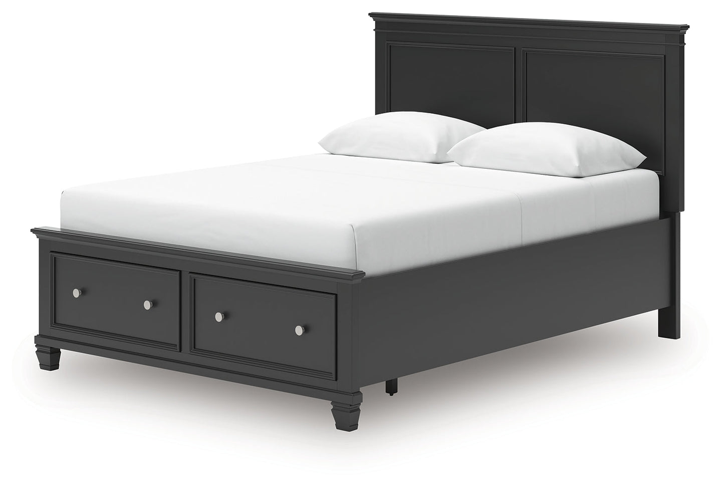 Lanolee Black Queen Panel Storage Bed- Viva Furn