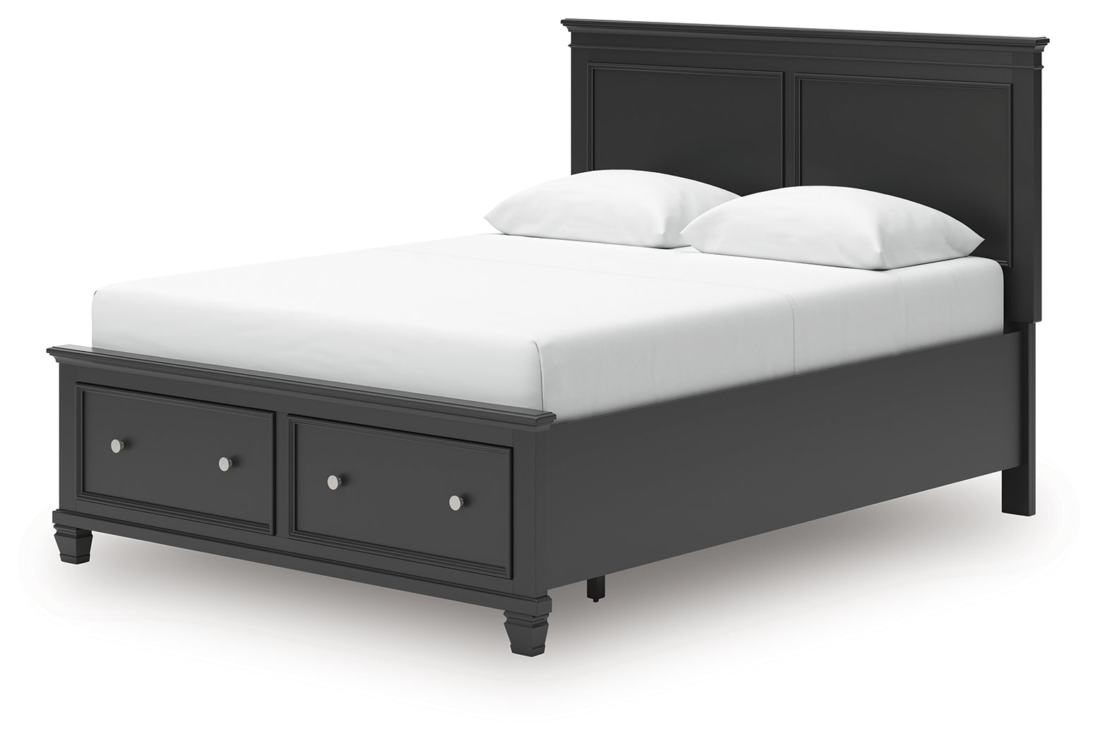 Lanolee Black Queen Panel Storage Bed- Viva Furn