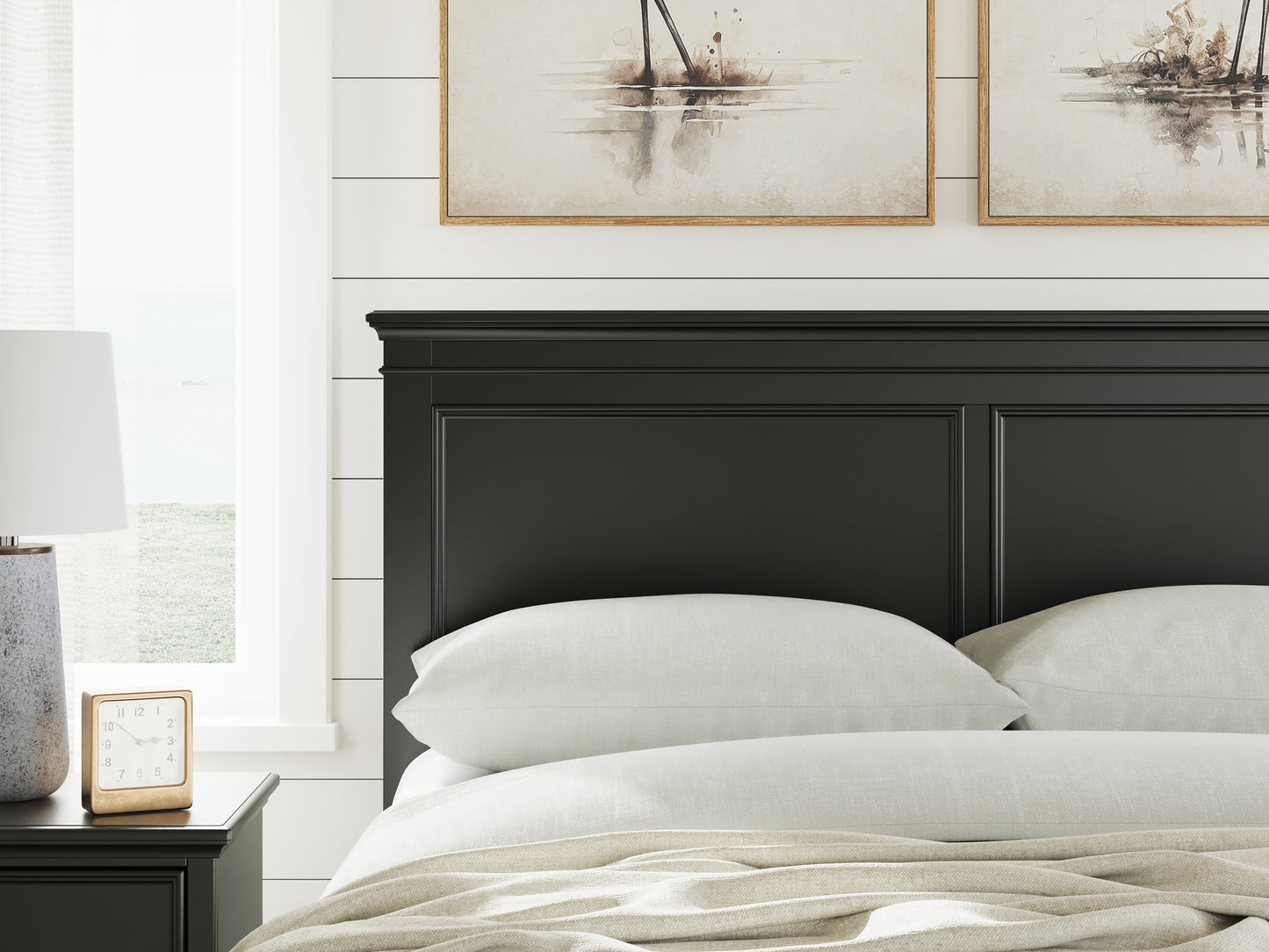 Lanolee Black Queen Panel Storage Bed- Viva Furn