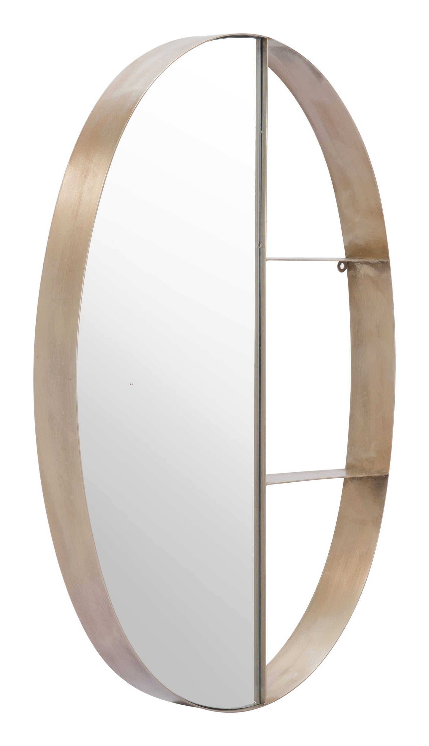 Latitude Antique Bronze Oval Shelf Mirror - Ornate Home