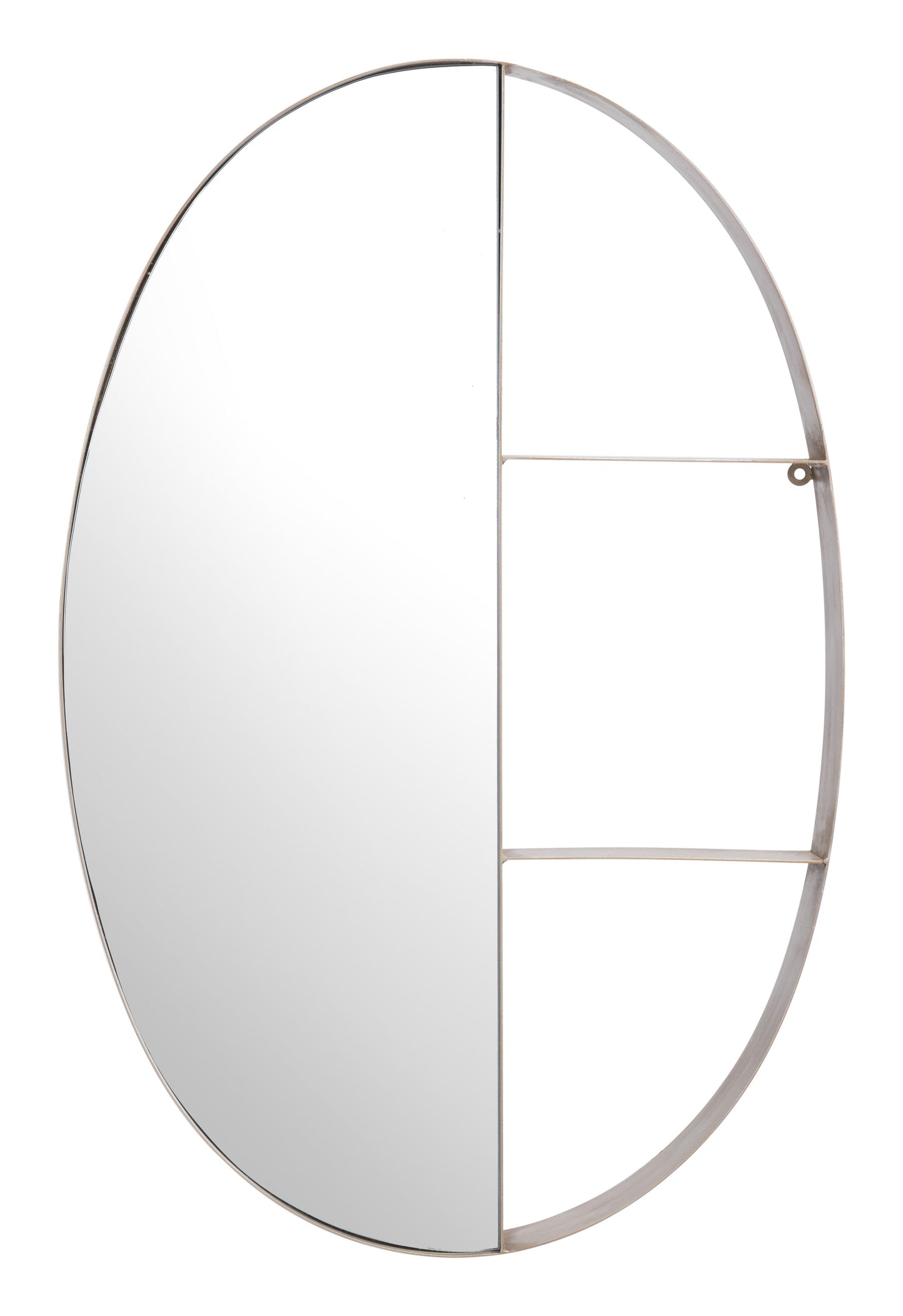 Latitude Antique Bronze Oval Shelf Mirror - Ornate Home