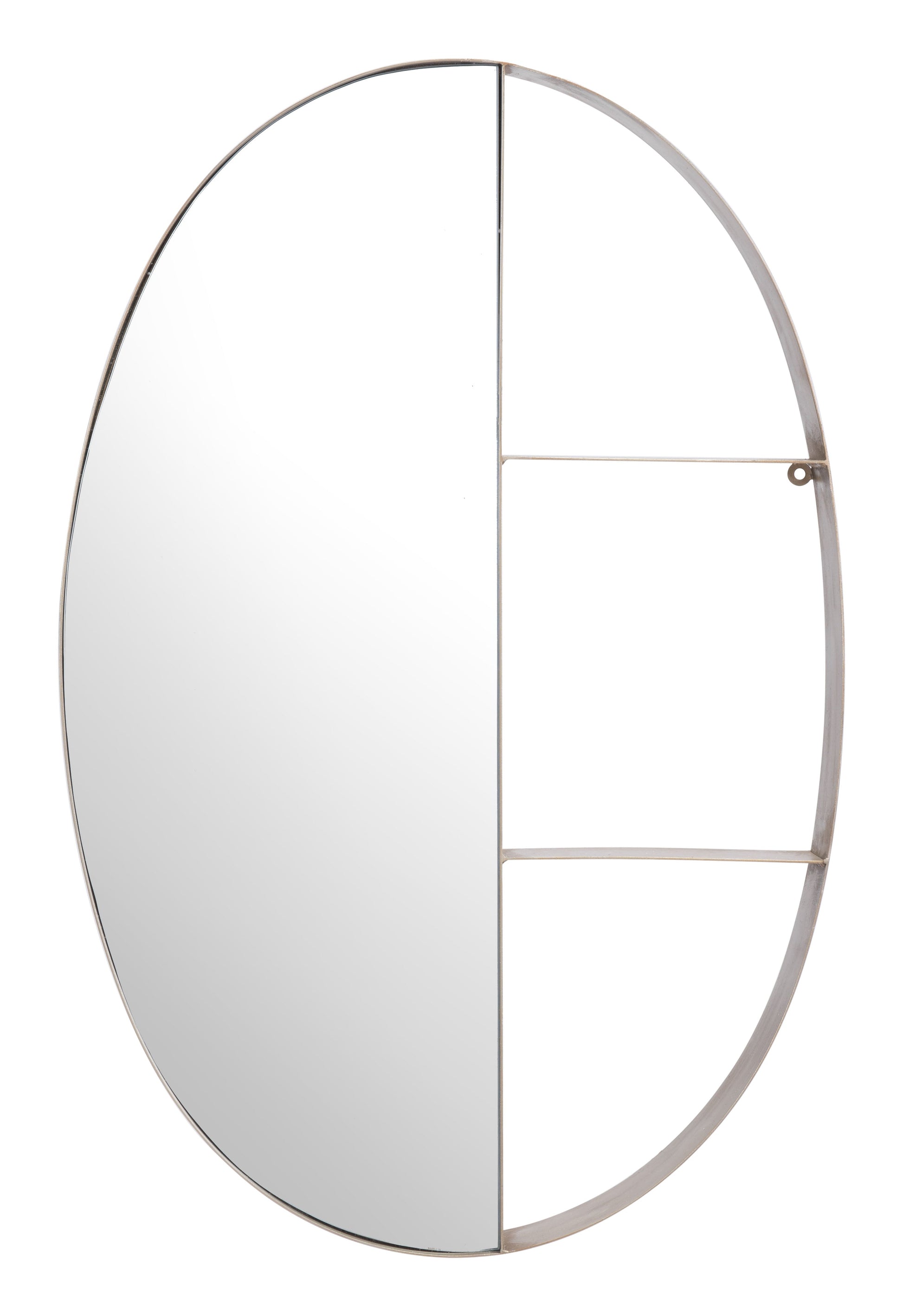 Latitude Antique Bronze Oval Shelf Mirror - Ornate Home