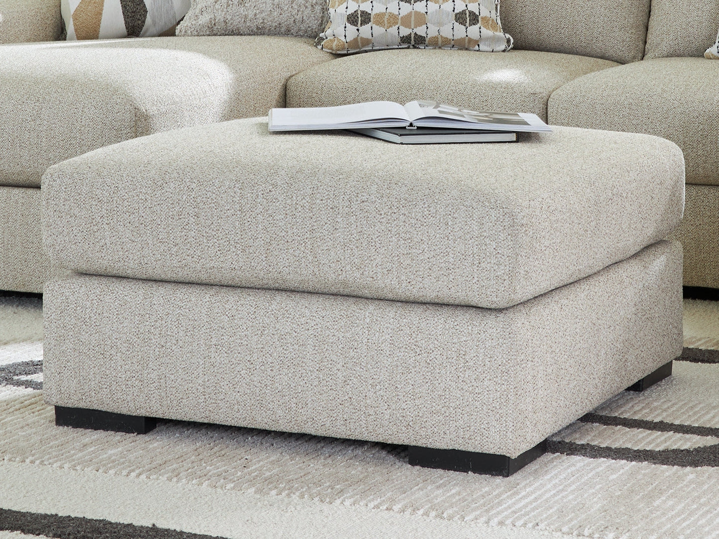 Laurelgrove Pebble Oversized Accent Ottoman- Viva Furn