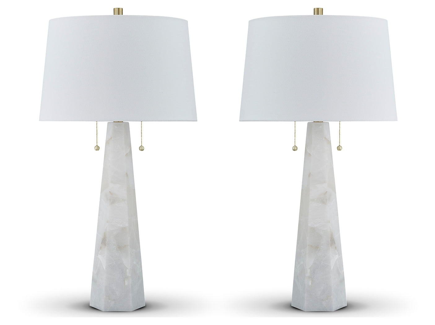 Laurellen White 2-Piece Lamp Set- Viva Furn