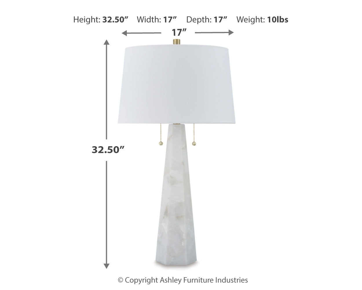 Laurellen White 2-Piece Lamp Set- Viva Furn