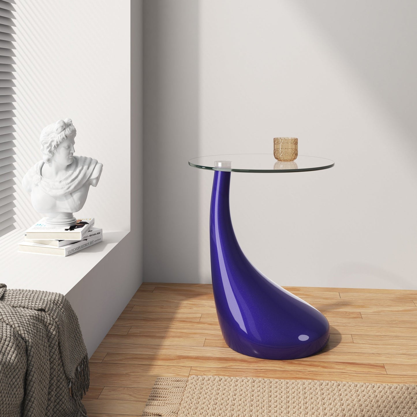Lava Accent Table in Purple - Ornate Home