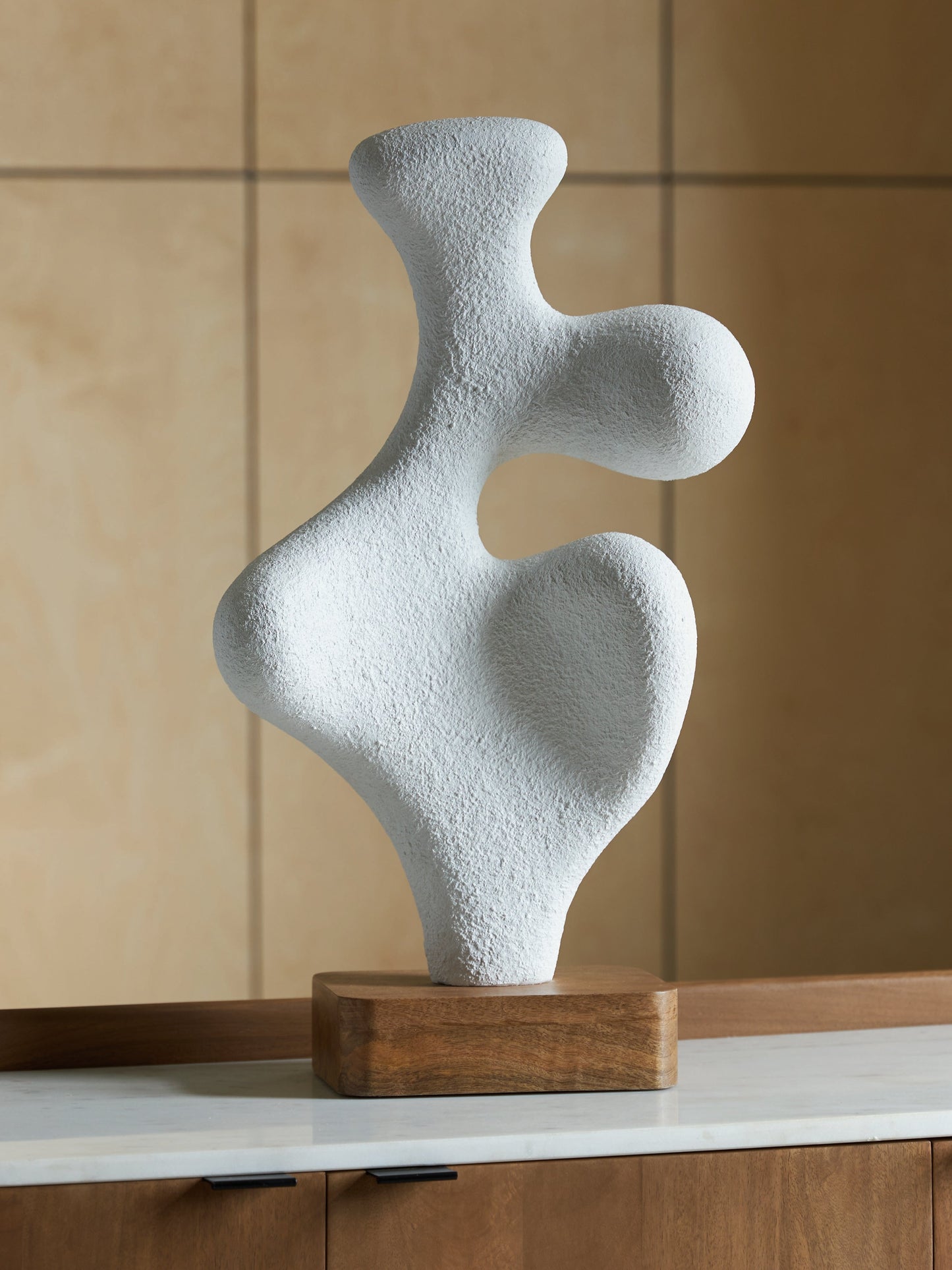 Lavarsen White/Brown Sculpture (25.13" H)- Viva Furn