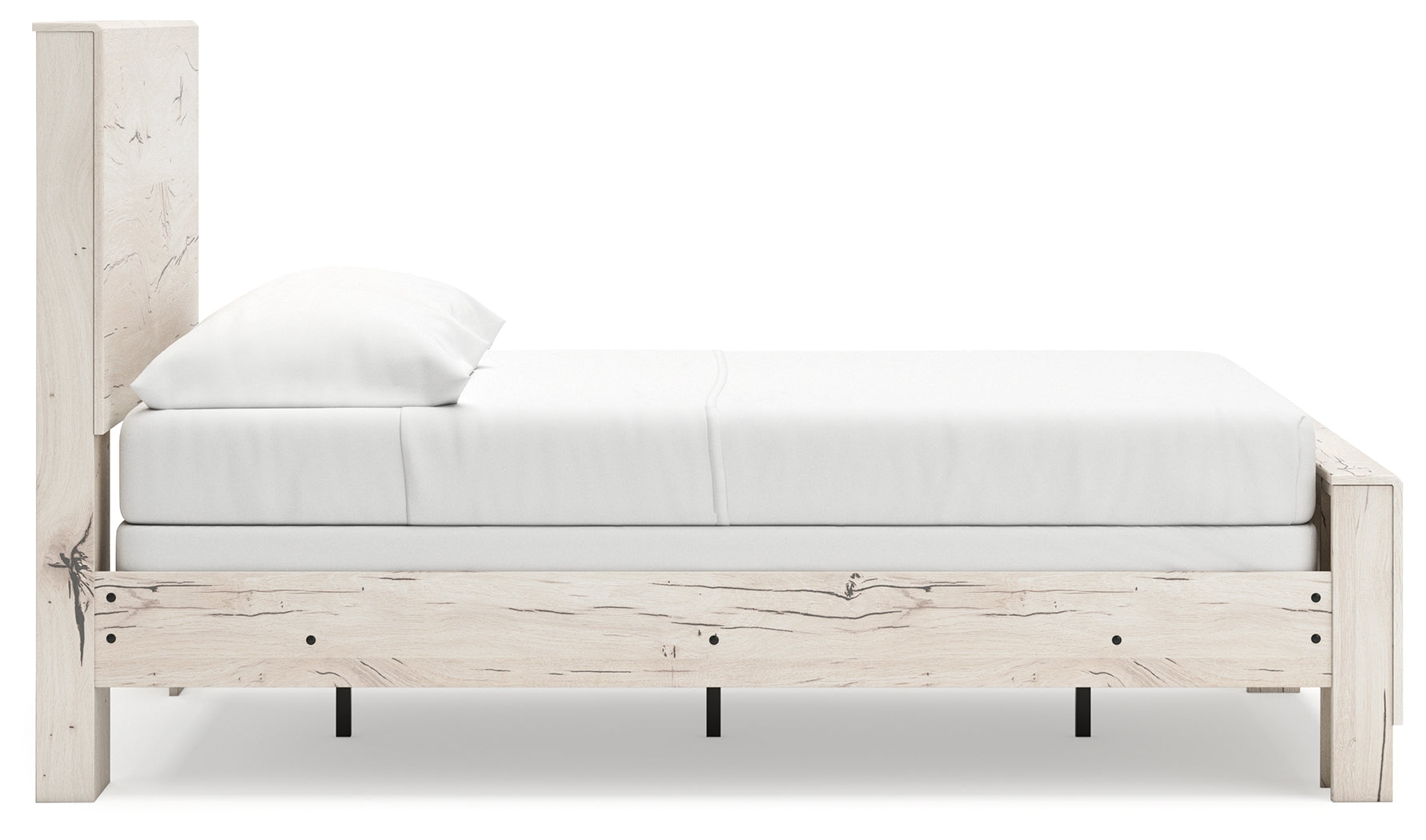 Lawroy Light Natural Full Panel Youth Bed- Viva Furn