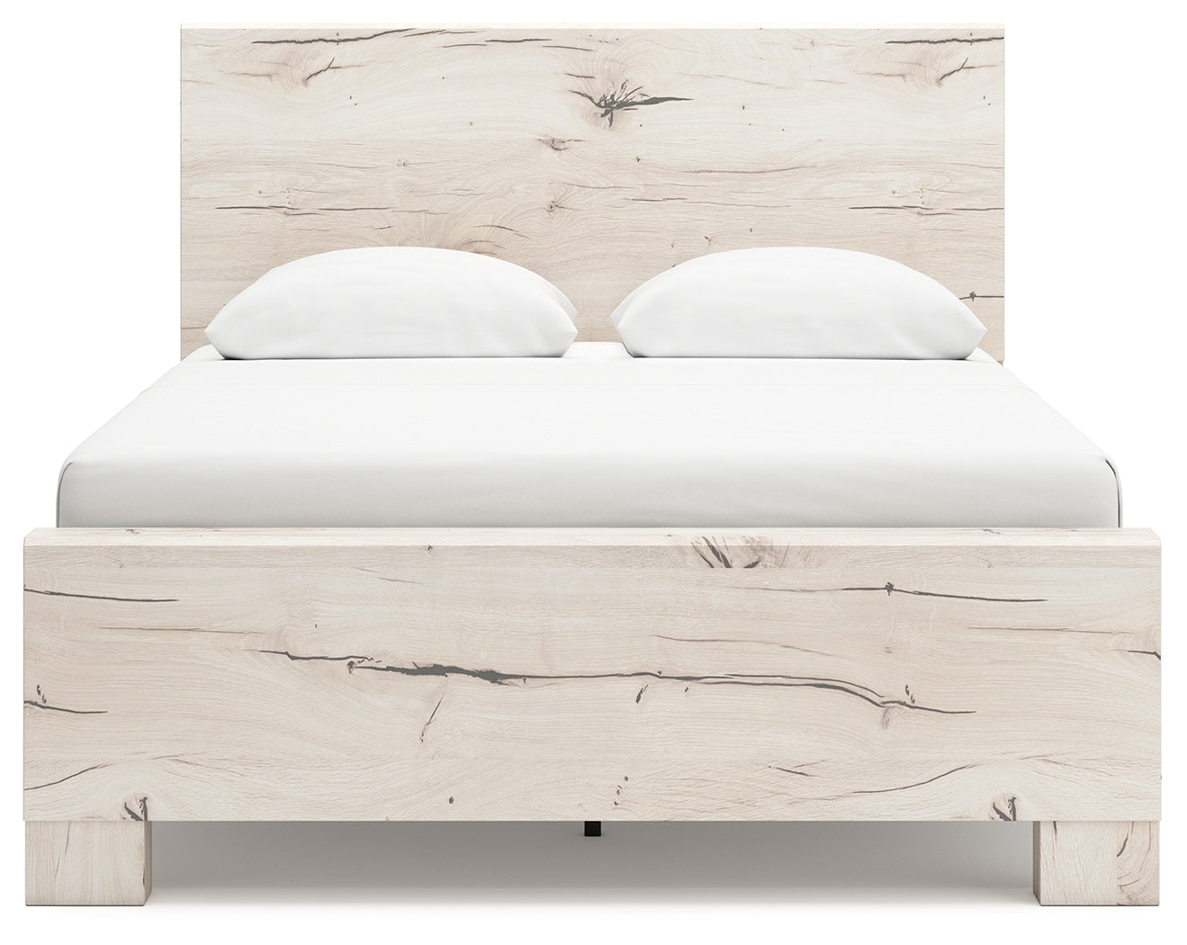 Lawroy Light Natural Queen Panel Bed- Viva Furn
