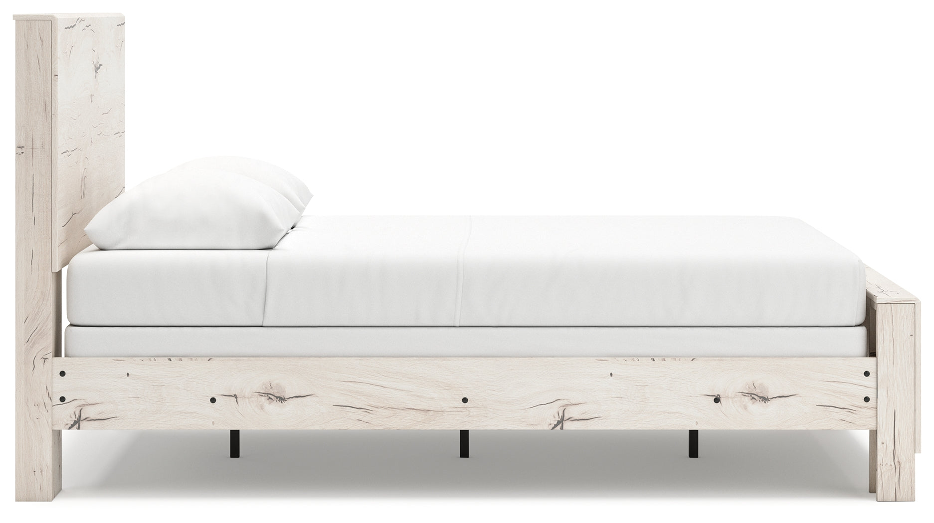 Lawroy Light Natural Queen Panel Bed- Viva Furn