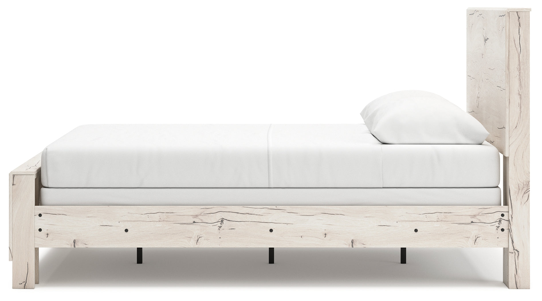 Lawroy Light Natural Queen Panel Bed- Viva Furn