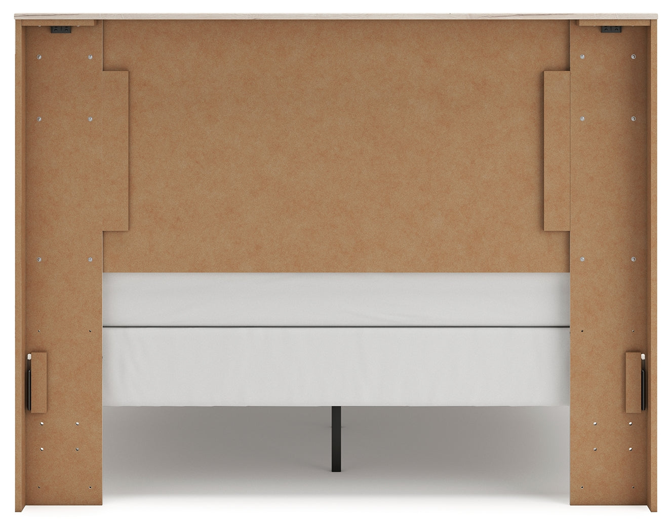 Lawroy Light Natural Queen Panel Bed- Viva Furn