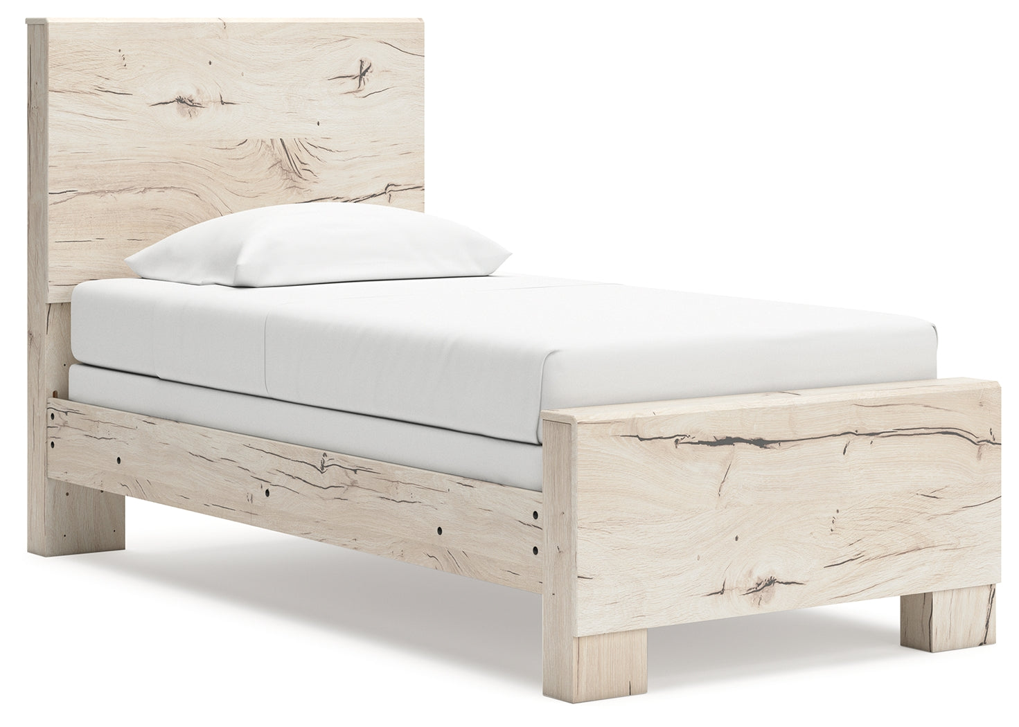 Lawroy Light Natural Twin Panel Youth Bed- Viva Furn