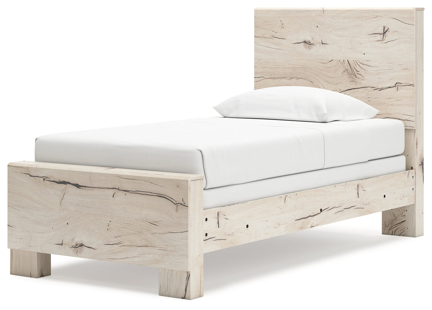 Lawroy Light Natural Twin Panel Youth Bed- Viva Furn