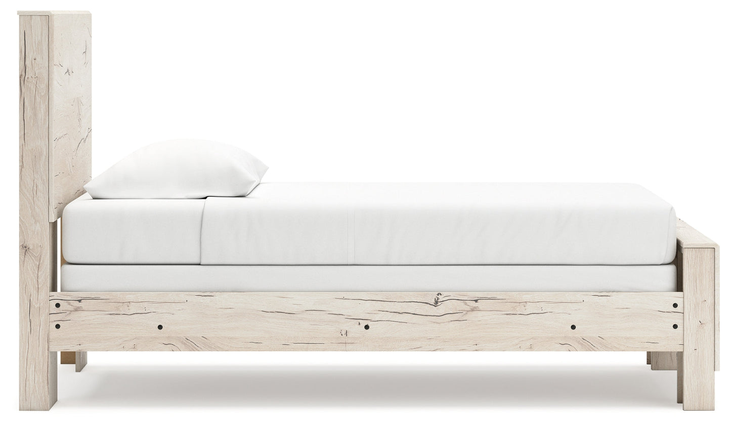 Lawroy Light Natural Twin Panel Youth Bed- Viva Furn