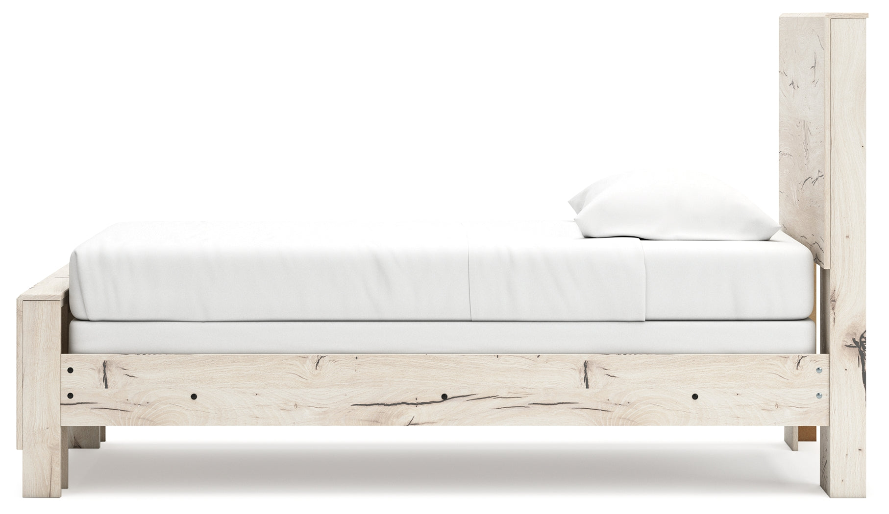 Lawroy Light Natural Twin Panel Youth Bed- Viva Furn