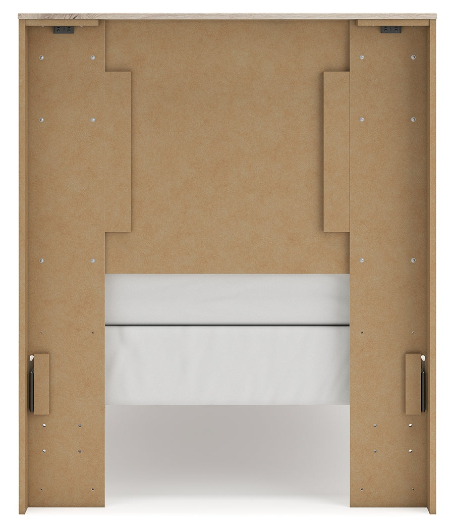 Lawroy Light Natural Twin Panel Youth Bed- Viva Furn