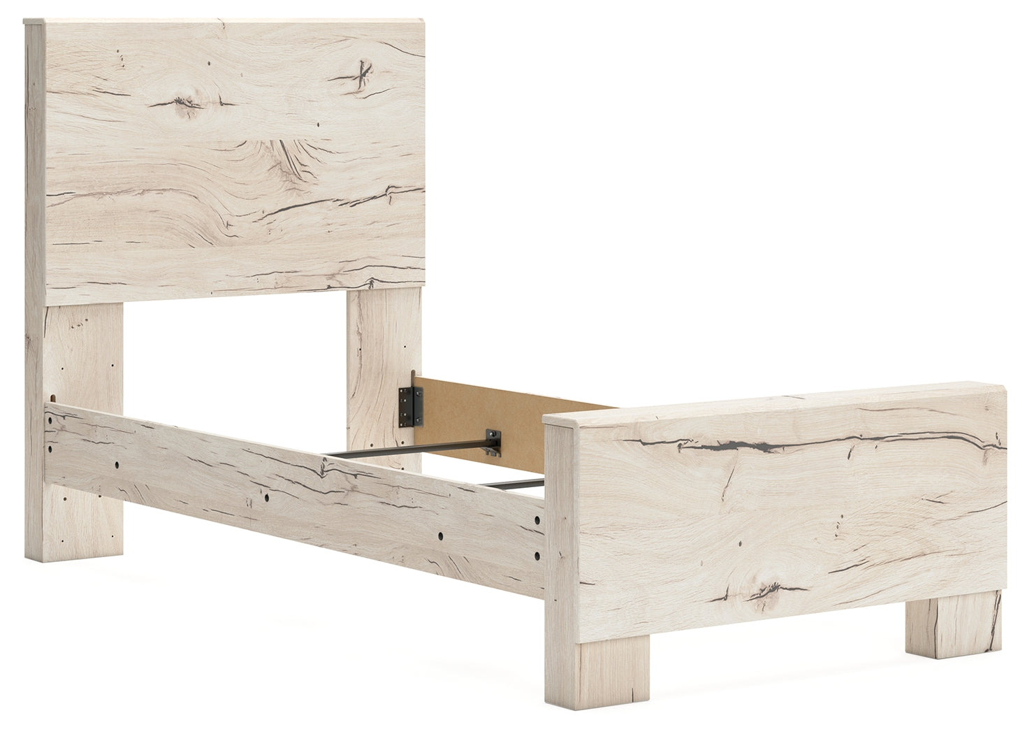 Lawroy Light Natural Twin Panel Youth Bed- Viva Furn