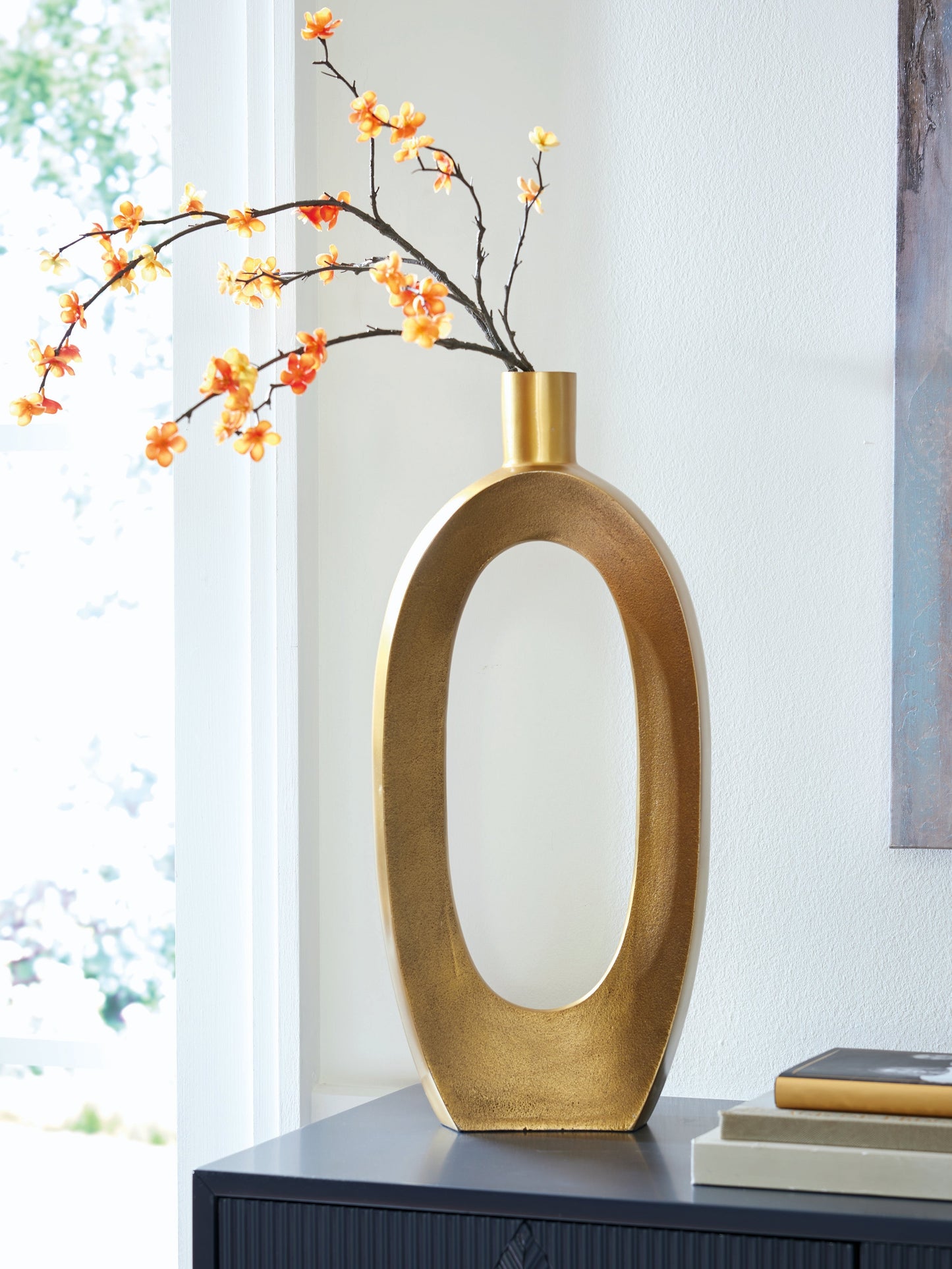 Lawtonville Antique Gold Finish Vase- Viva Furn