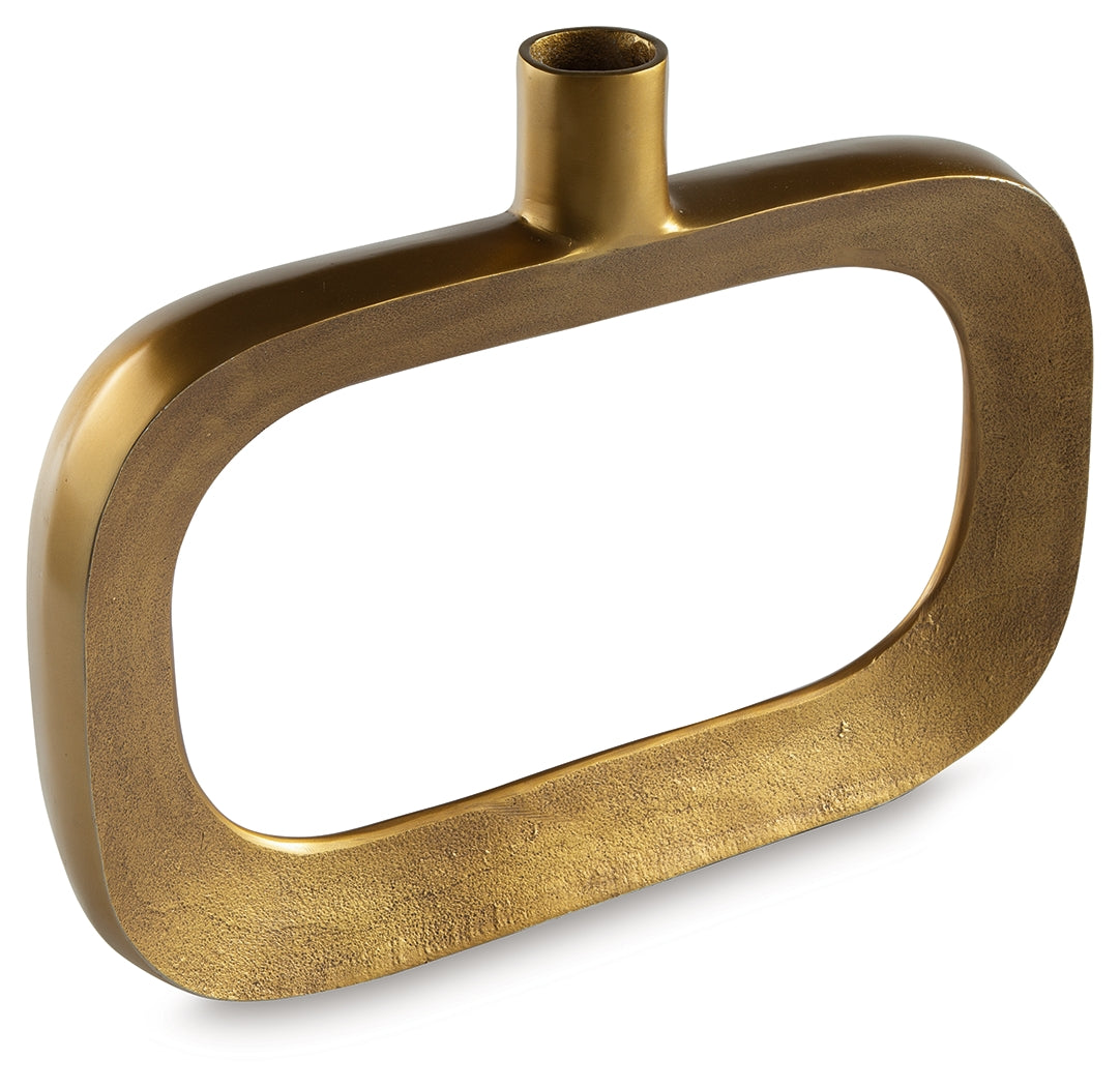 Lawtonville Antique Gold Finish Vase- Viva Furn