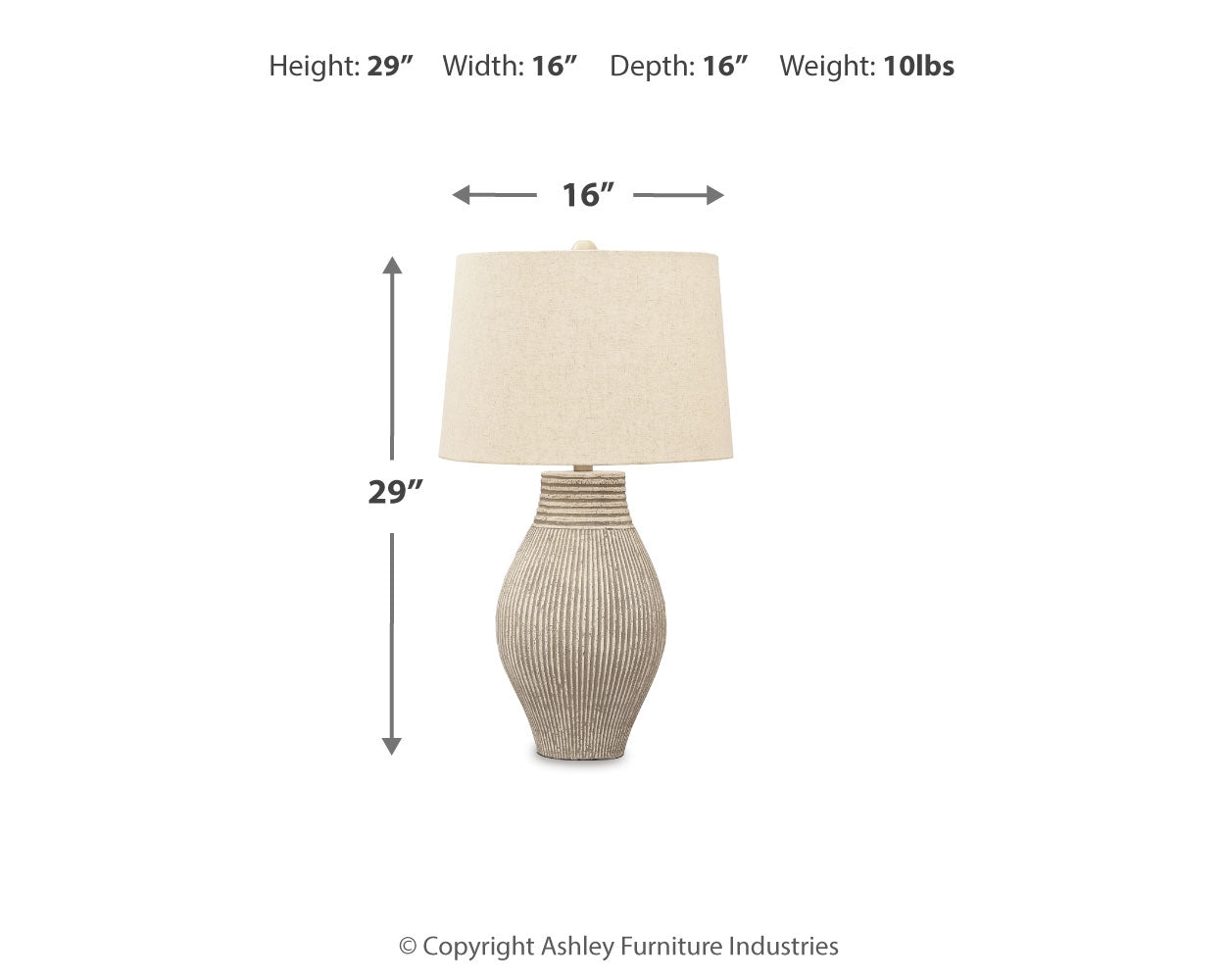 Layal Beige Table Lamp (Set of 2)- Viva Furn