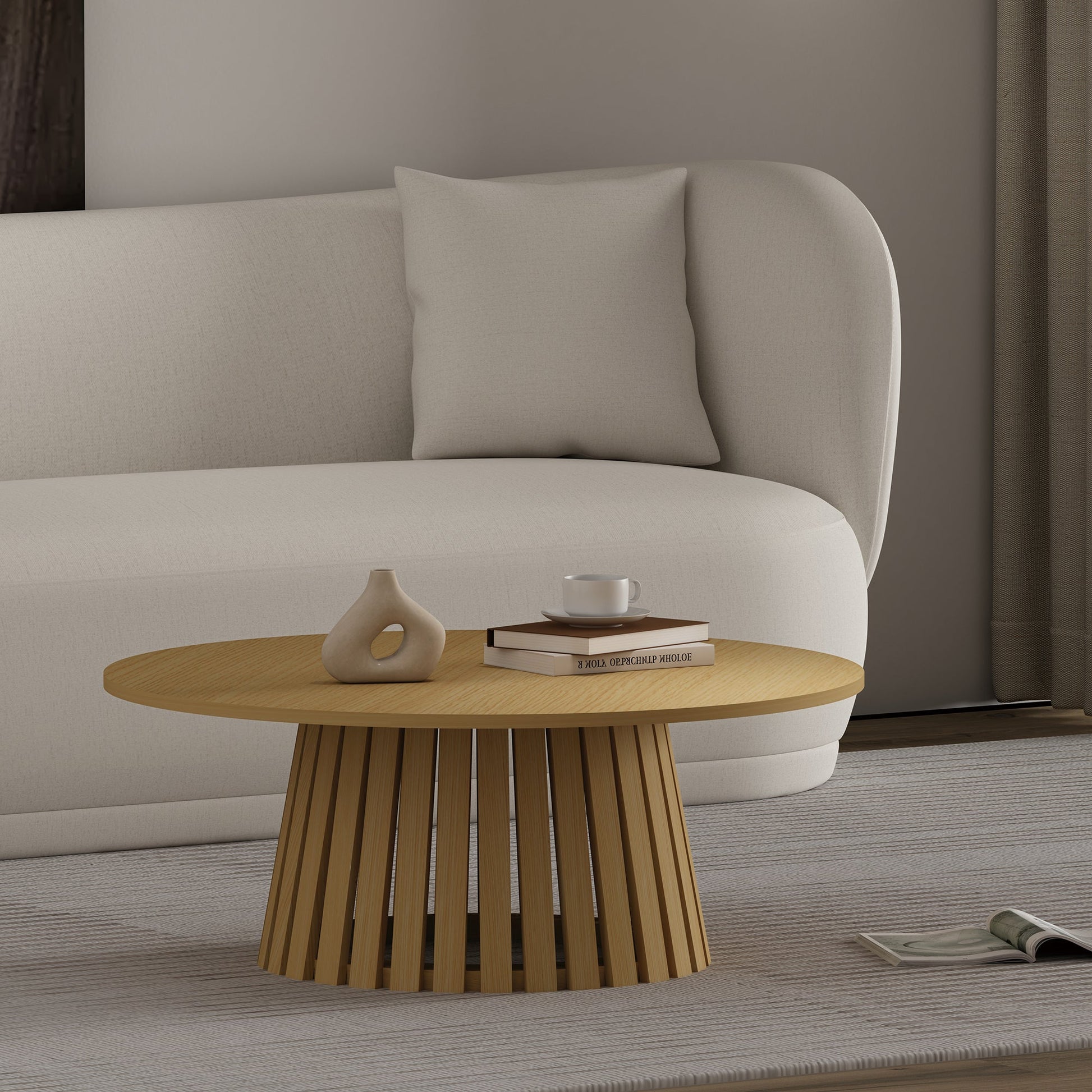 Layla 35.4" Coffee Table in Natural Oak - Ornate Home