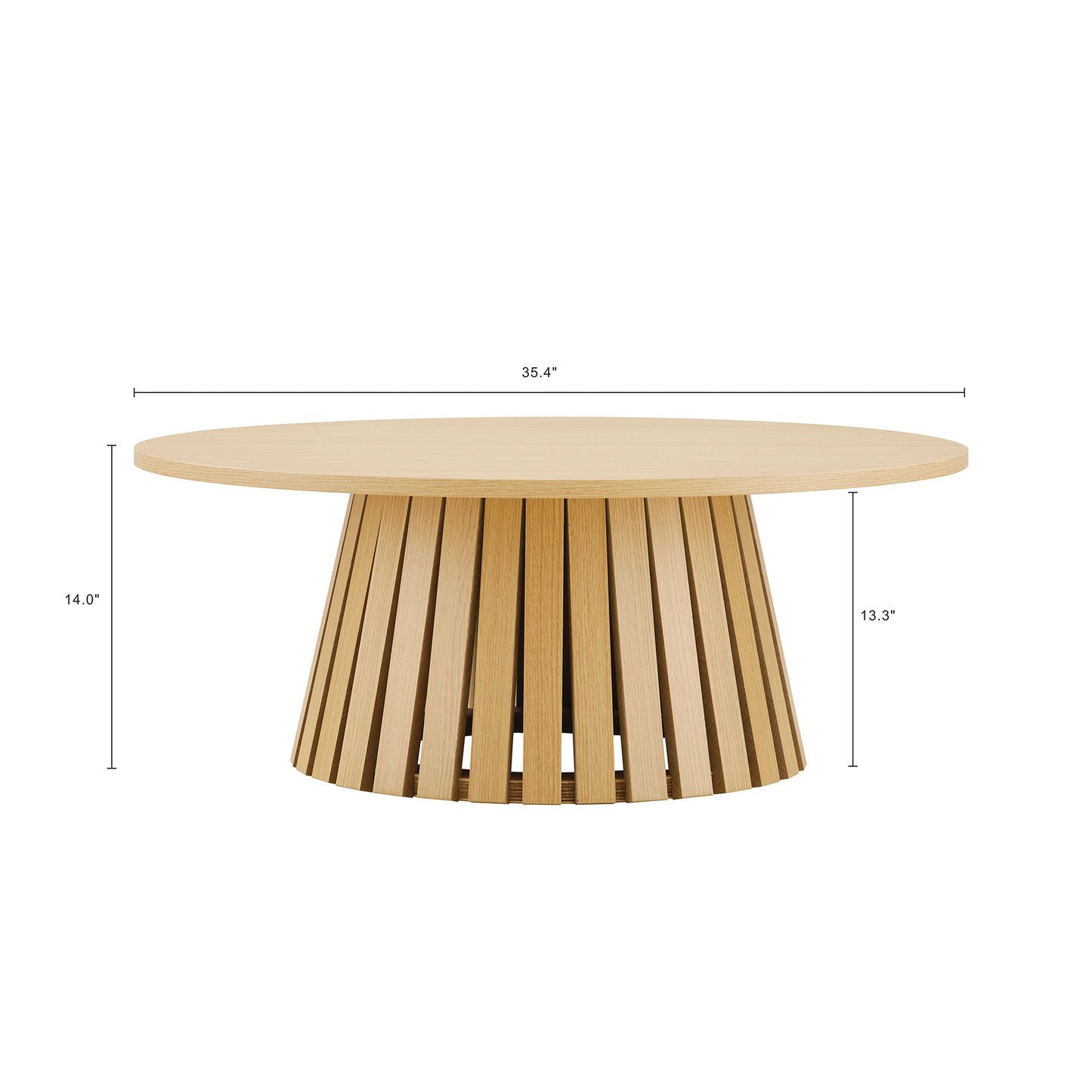 Layla 35.4" Coffee Table in Natural Oak - Ornate Home