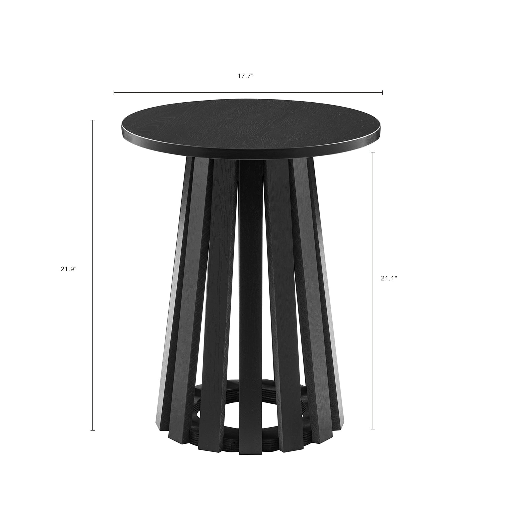 Layla End Table in Black - Ornate Home