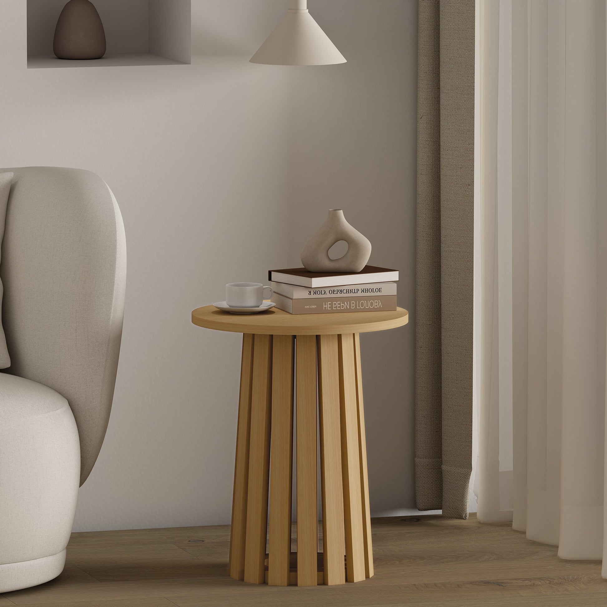 Layla End Table in Natural Oak - Ornate Home