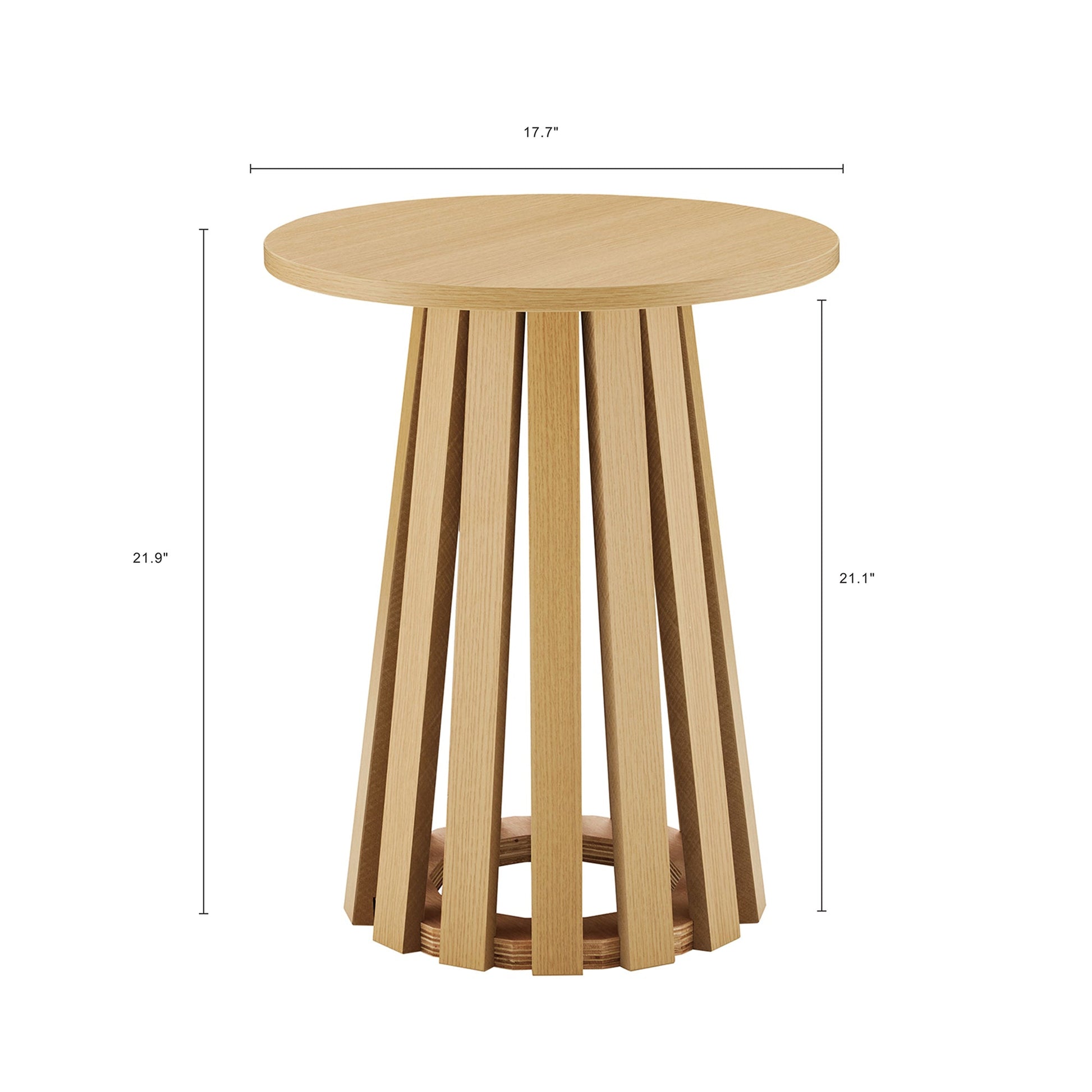 Layla End Table in Natural Oak - Ornate Home