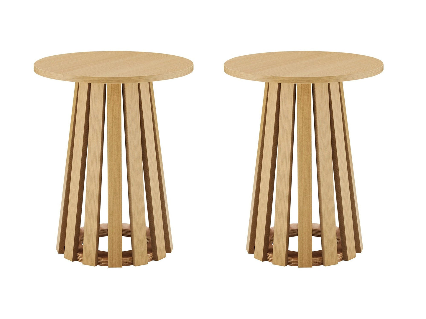 Layla End Table in Natural Oak (set of 2) - Ornate Home