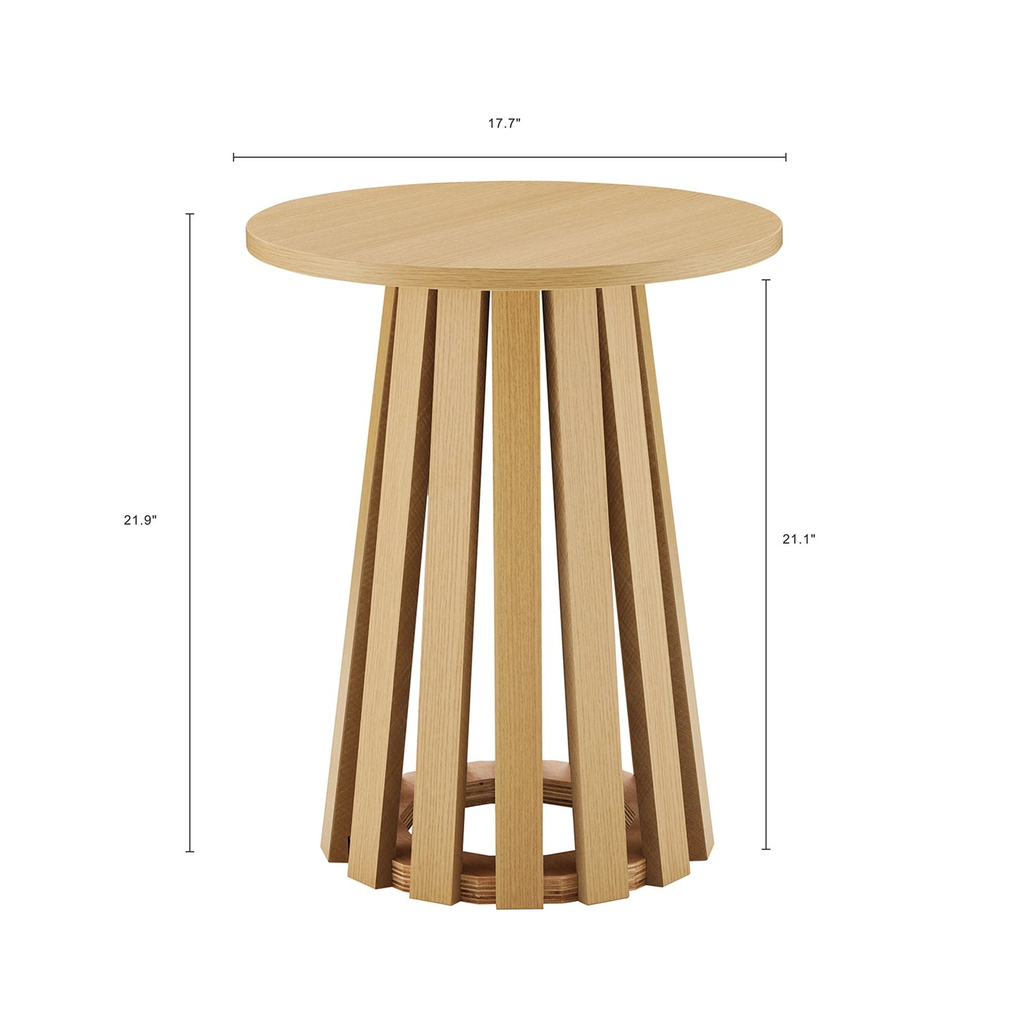 Layla End Table in Natural Oak (set of 2) - Ornate Home