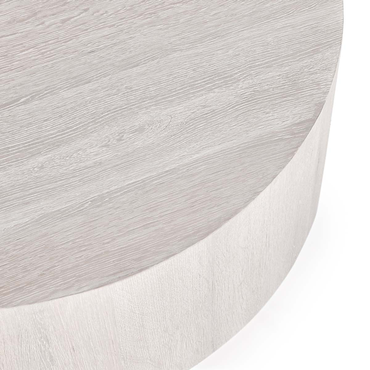 Layne Whitewash Round Coffee Table - Ornate Home