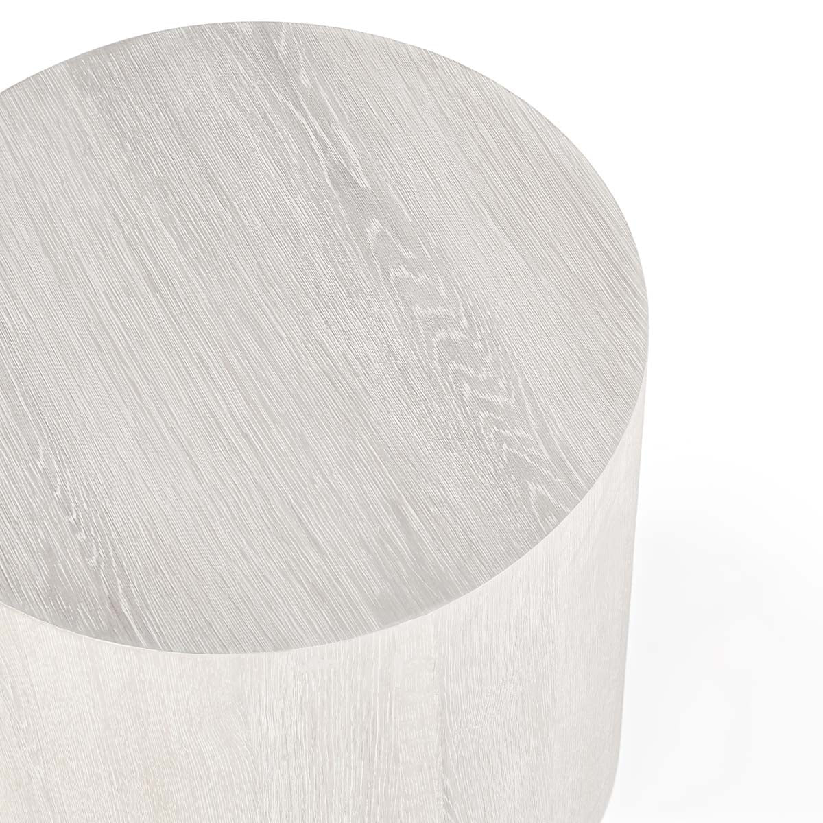 Layne Whitewash Round End Table - Ornate Home