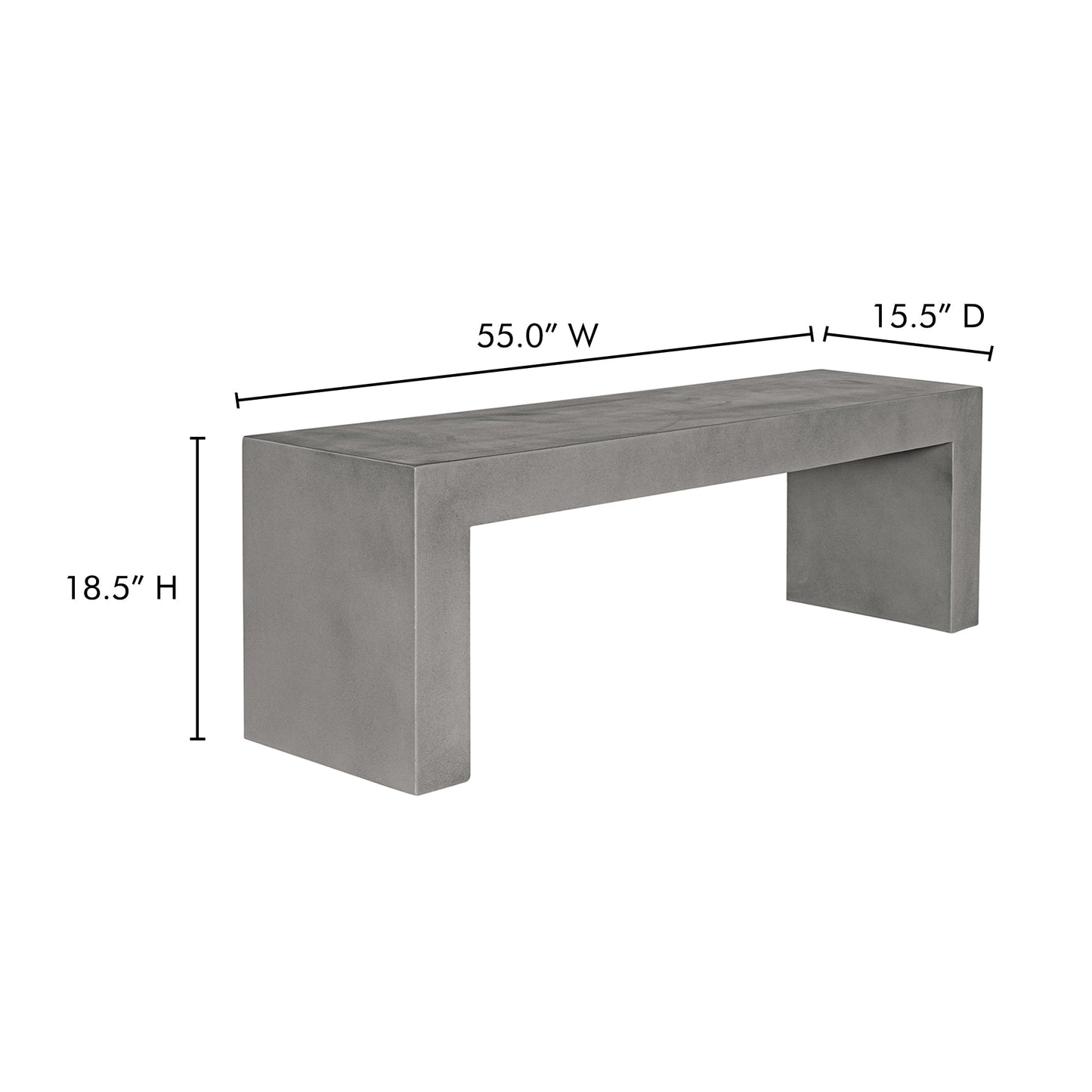 Lazarus Dark Grey Outdoor Bench - Ornate Home