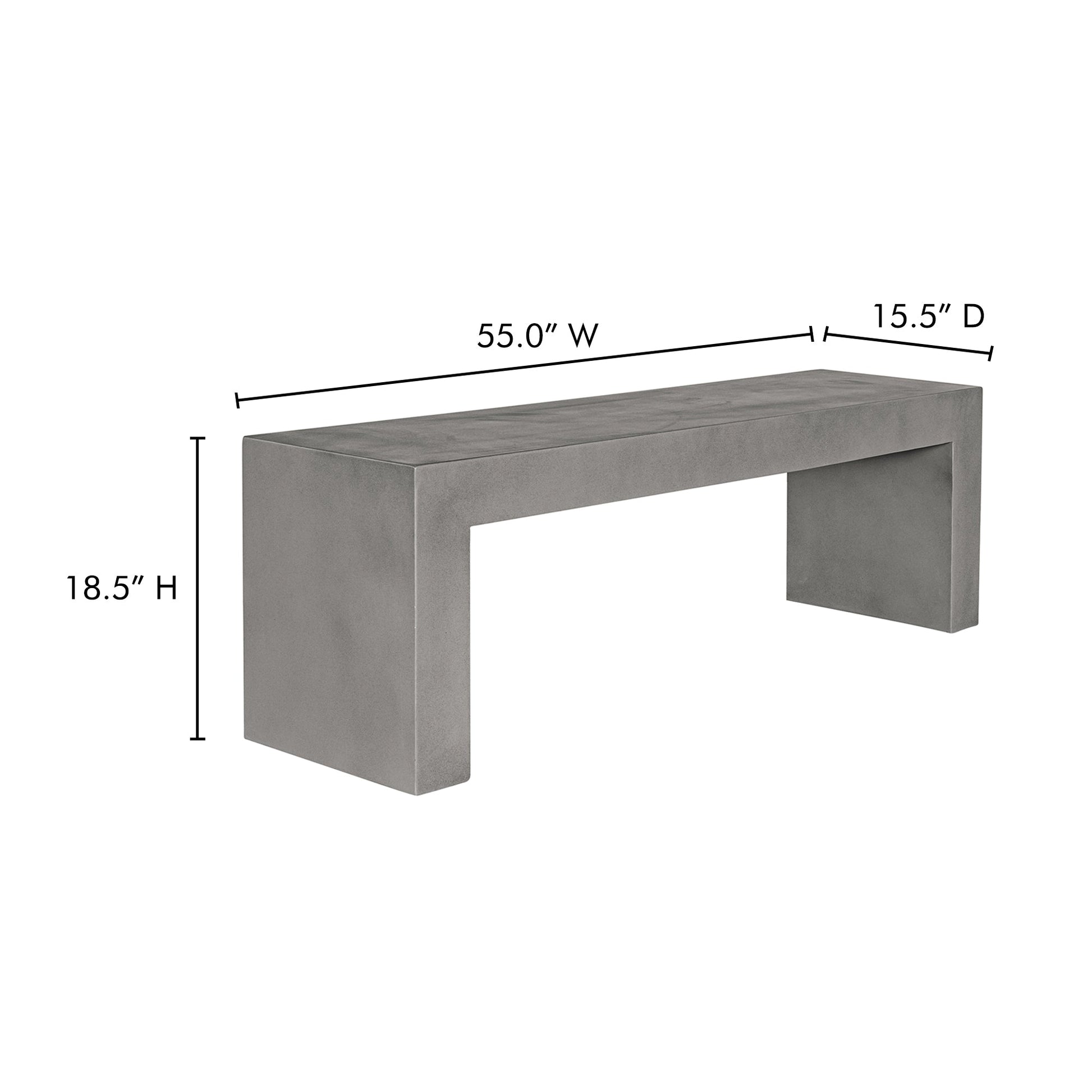 Lazarus Dark Grey Outdoor Bench - Ornate Home